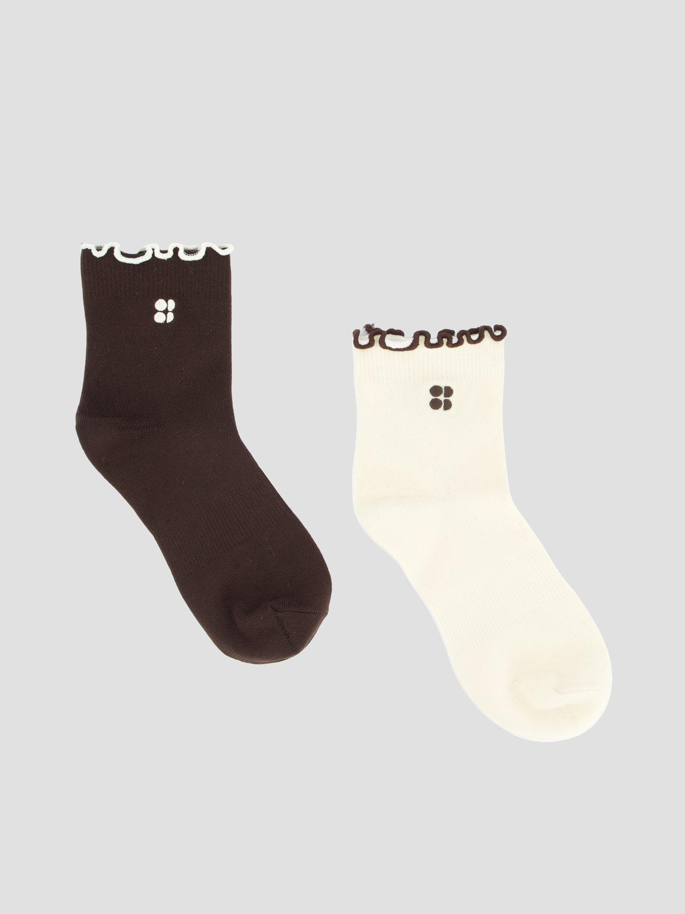 sweaty-betty-womens-training-frill-mini-crew-sock-2-pack-beigebrown