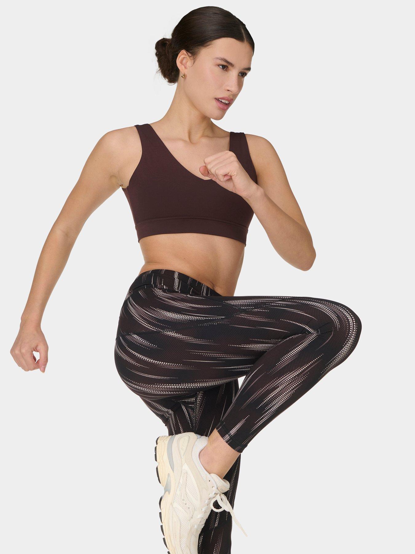 Image 4 of 7 of Sweaty Betty Womens Training Power 7/8 Workout Leggings - Brown