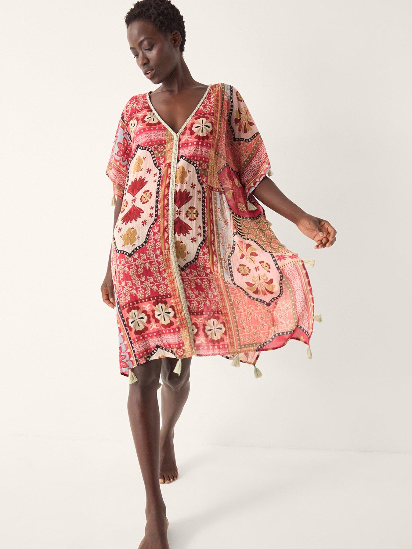 Image 1 of 4 of Monsoon Patti Printed Kaftan