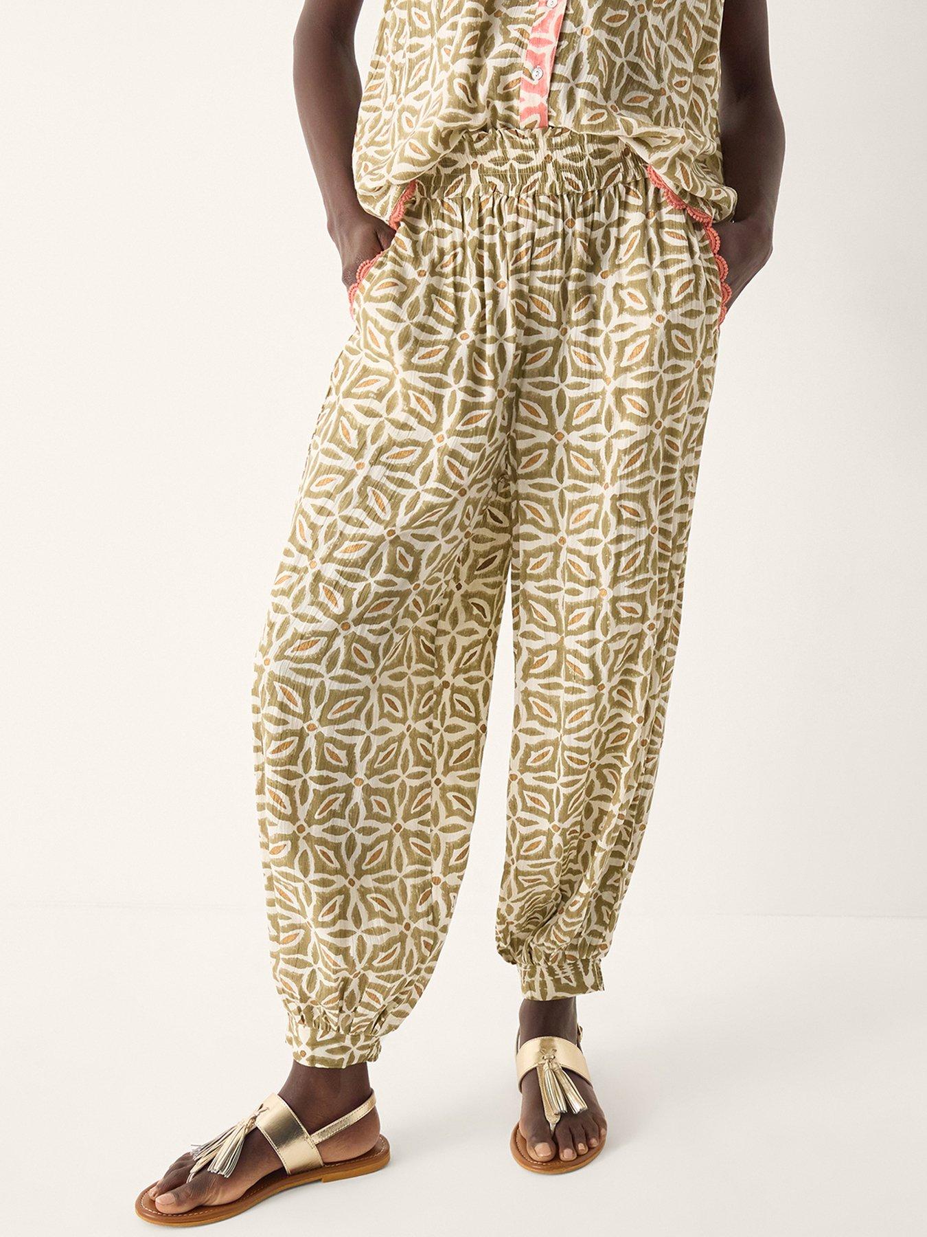 front image of monsoon-elma-printed-trousers