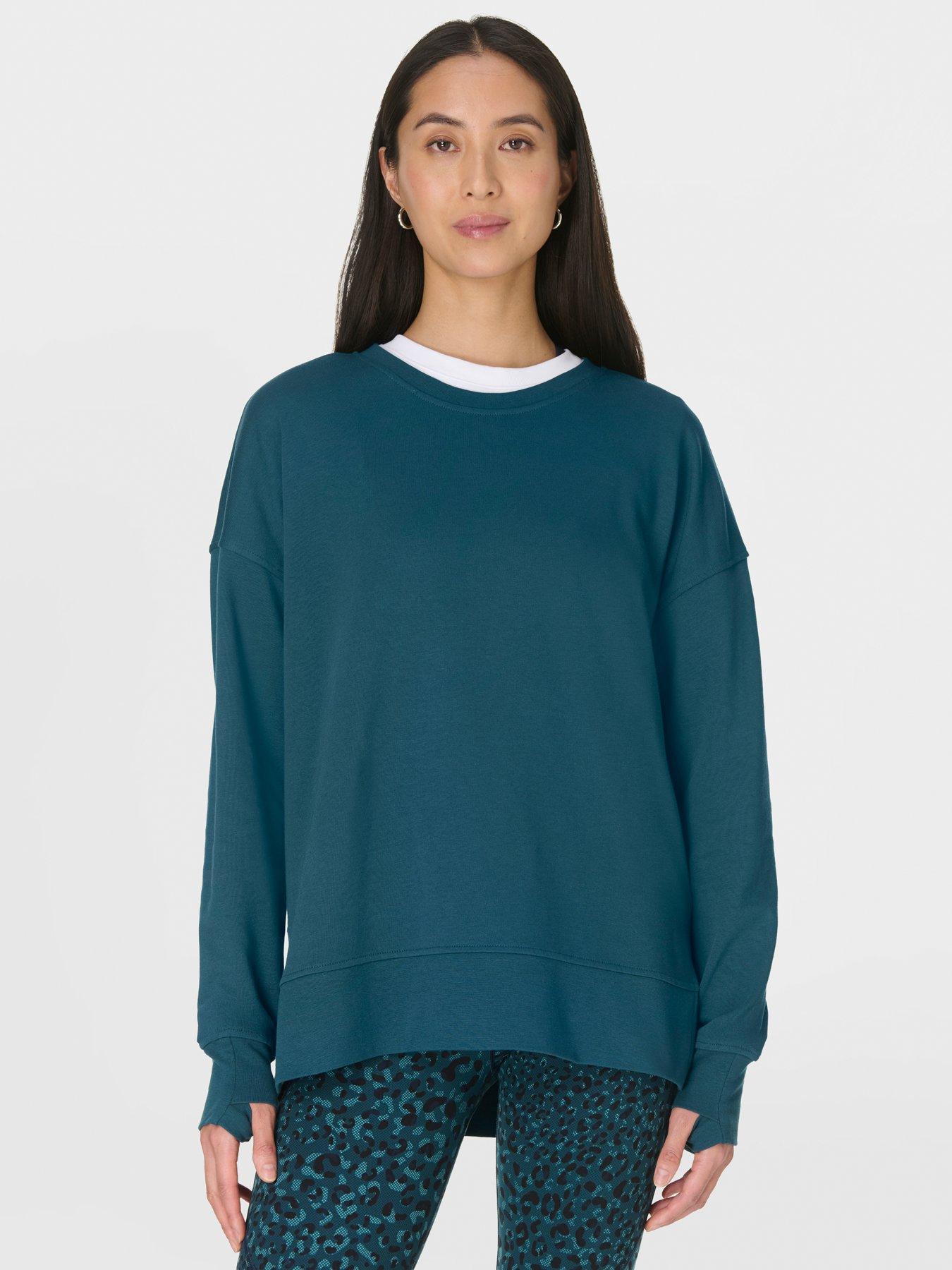Sweaty Betty Womens Training After Class Longline Sweatshirt - Mint Green