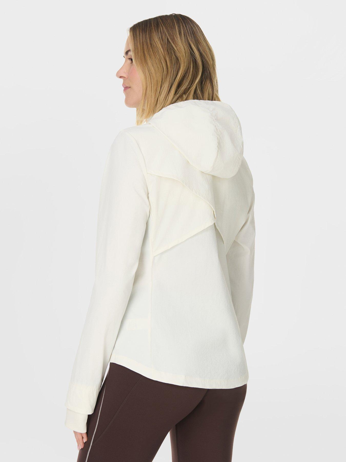 Image 2 of 7 of Sweaty Betty Womens Training Ultimate Water Resistant Jacket - White