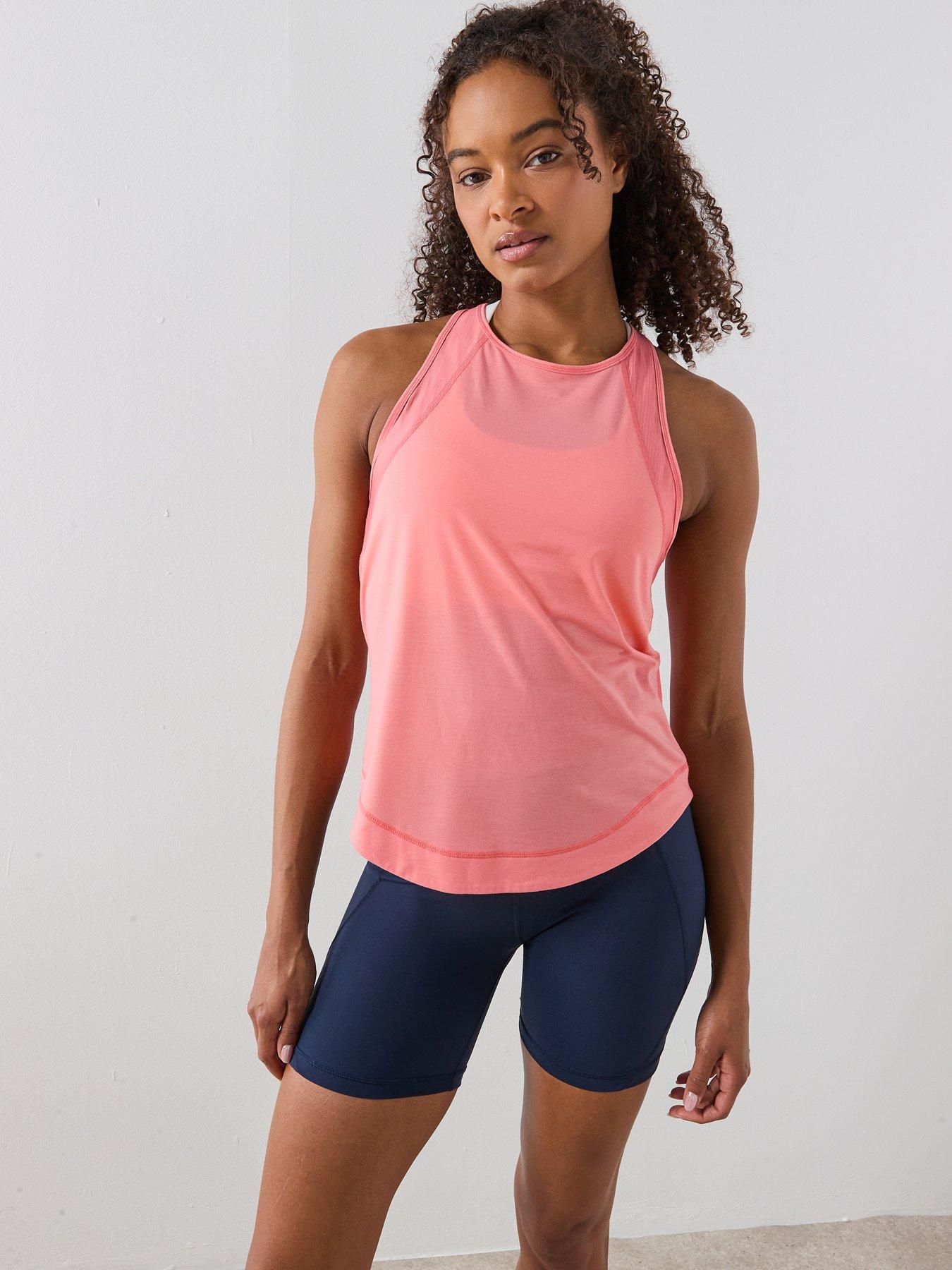 Sweaty Betty Womens Running Breathe Easy Mesh Run Tank Top - Pink