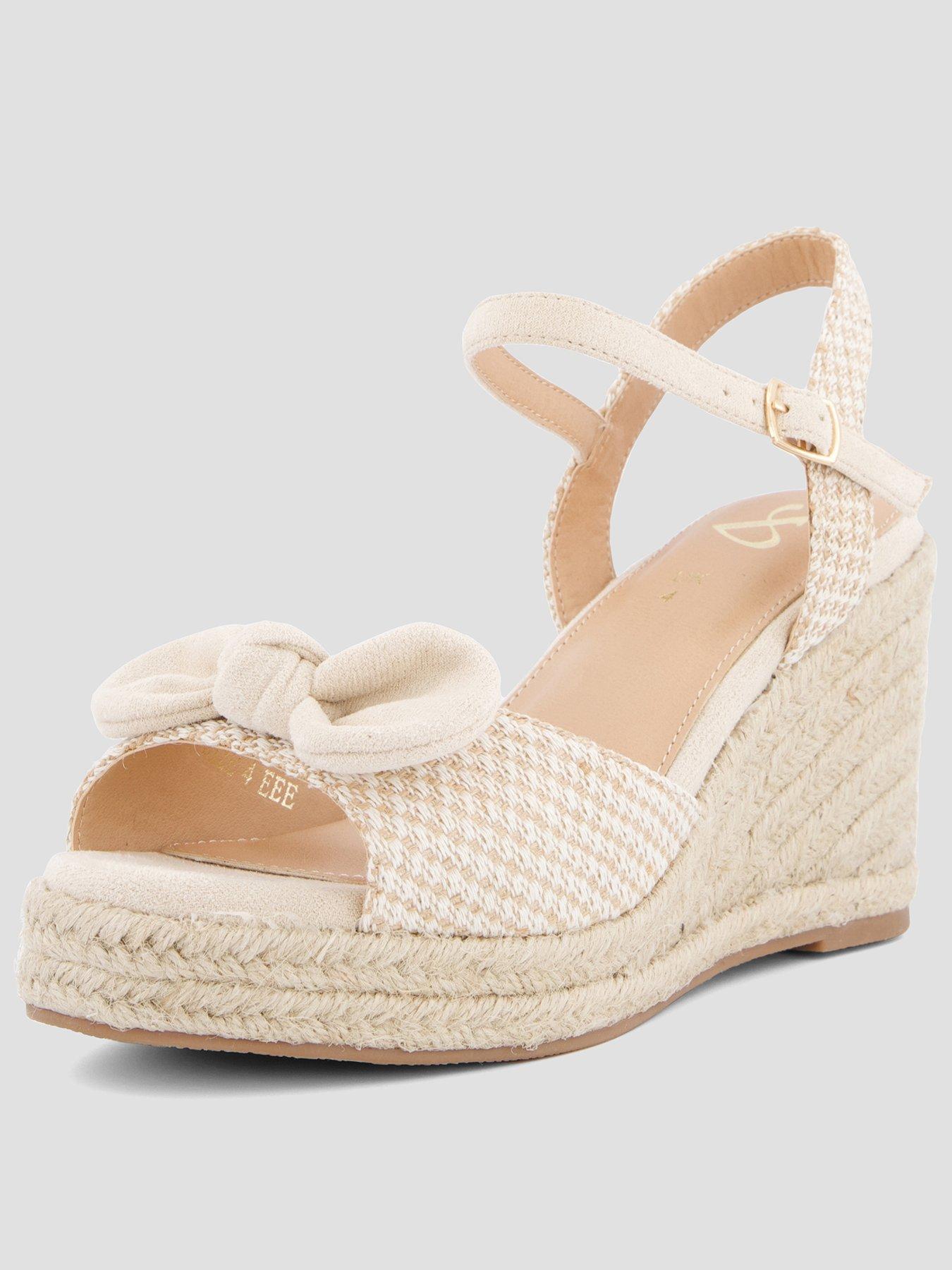 The Very Collection Extra Wide Wedge Sandal - Natural