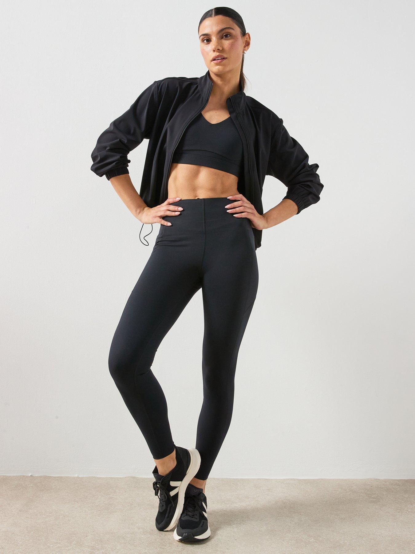 Image 5 of 6 of Sweaty Betty Womens Training Explorer Side Tape Zip Trough Midlayer Jacket - Black