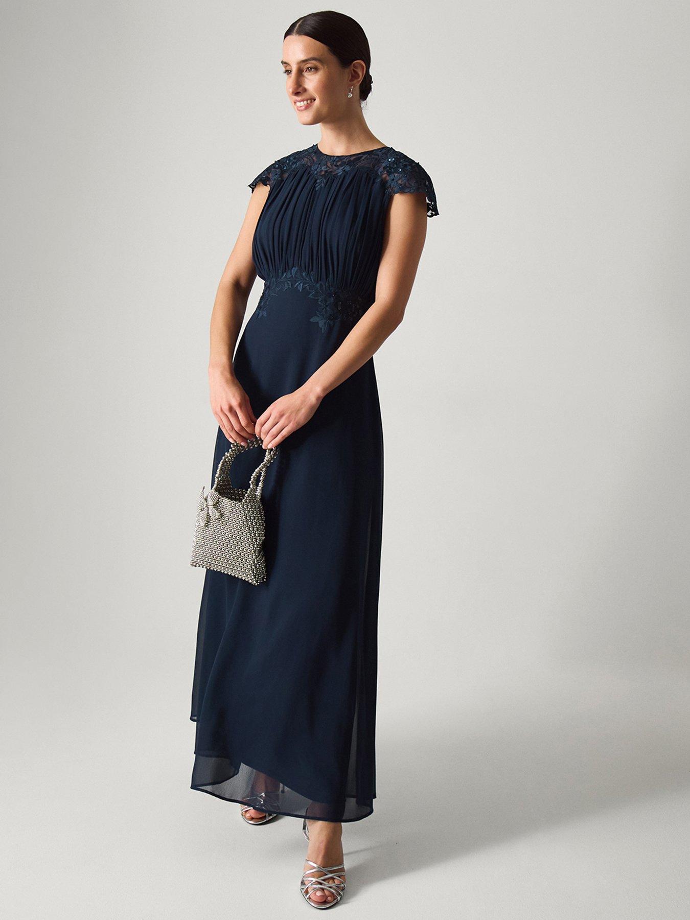 Image 1 of 5 of Monsoon Elodie Chiffon Dress