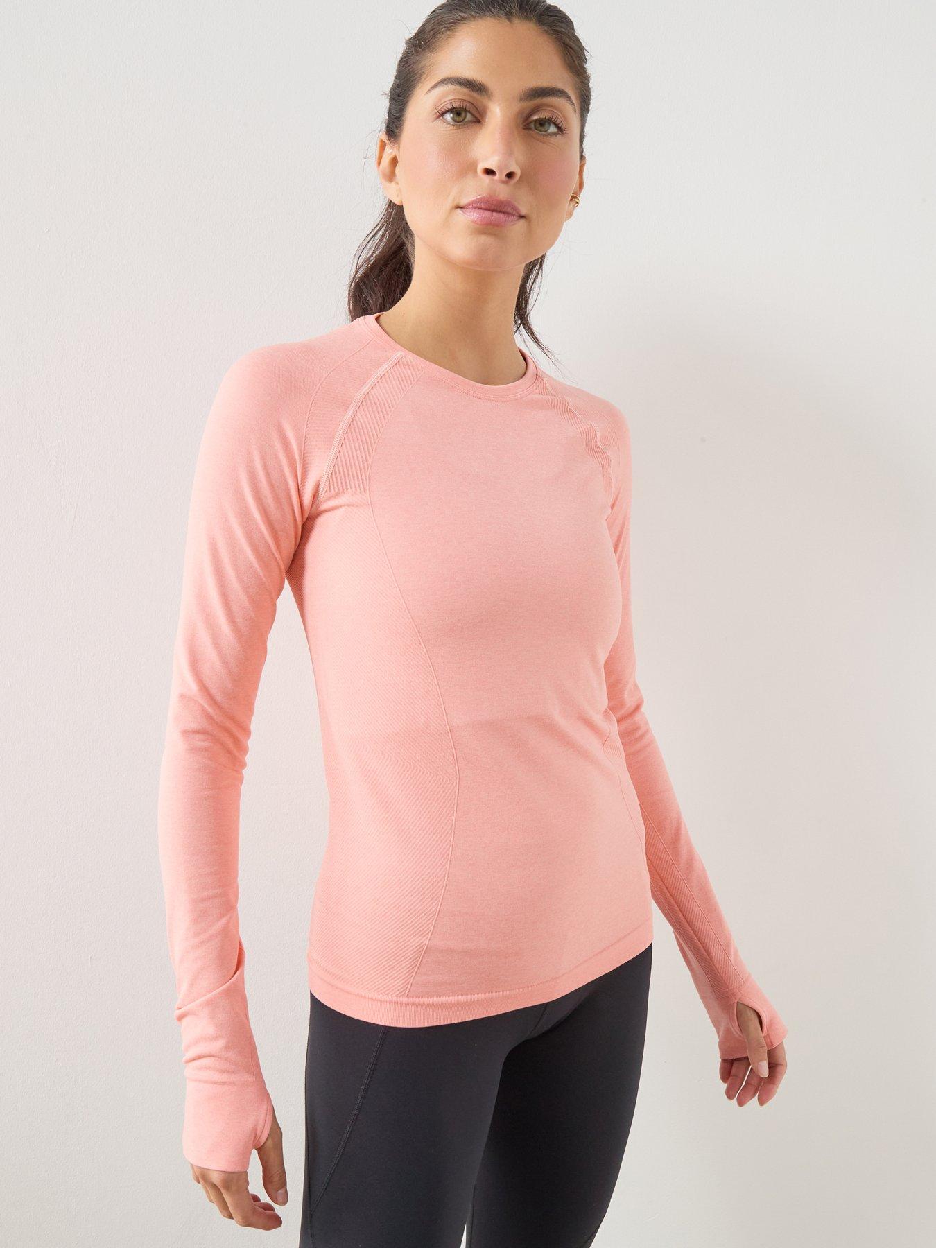 Sweaty Betty Womens Training Athlete Seamless Workout Long Sleeve Top - Pink