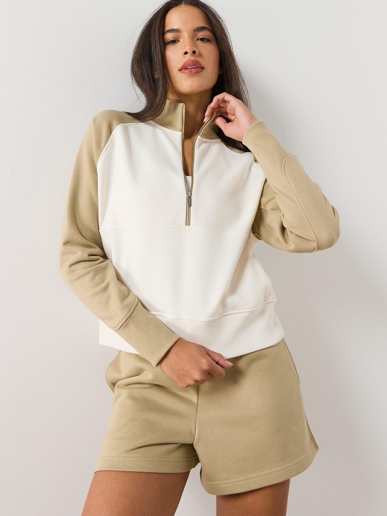 Image 6 of 6 of Sweaty Betty Womens Training Revive Half Zip Colour-Block - Green