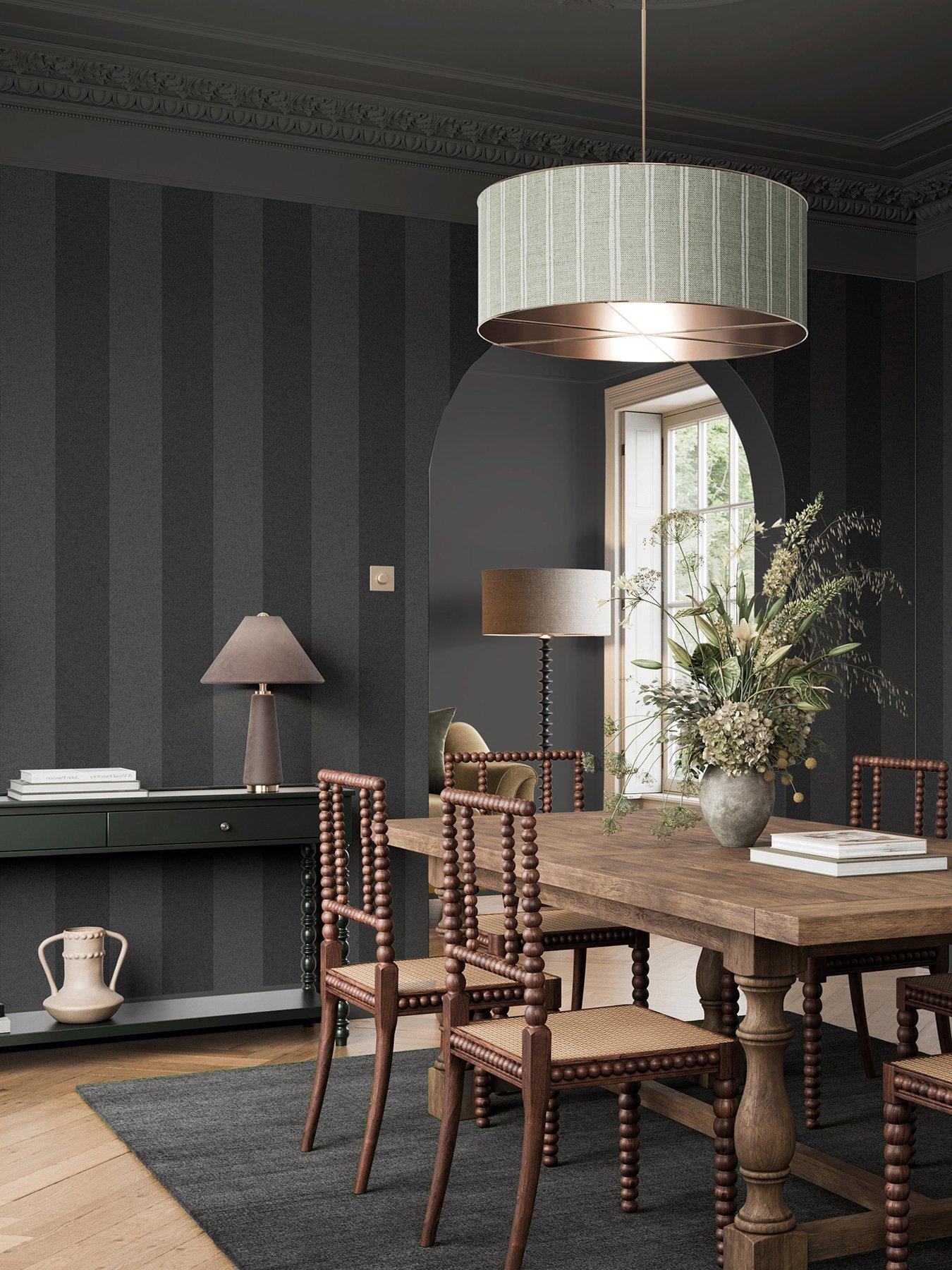 Superfresco Easy Regent Stripe Charcoal Wallpaper