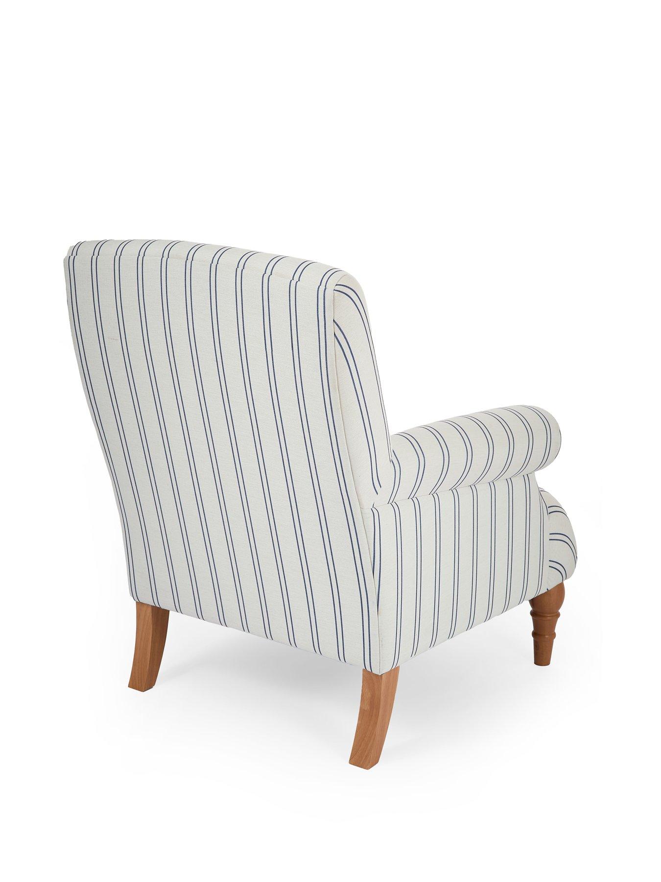 Image 4 of 7 of The Very Collection Cornwall Accent Chair + Footstool - Navy - FSC&reg; Certified