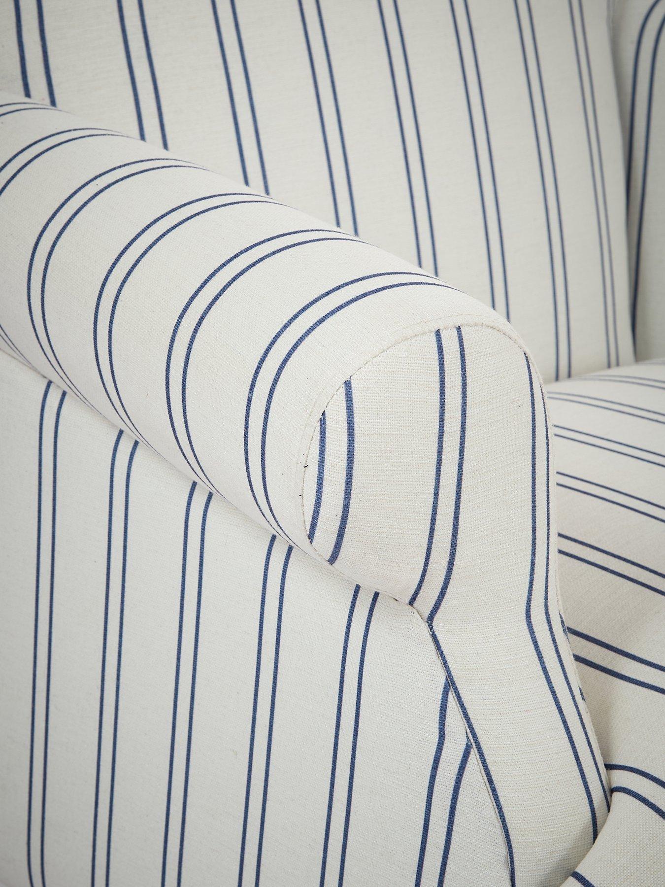 Image 5 of 7 of The Very Collection Cornwall Accent Chair + Footstool - Navy - FSC&reg; Certified