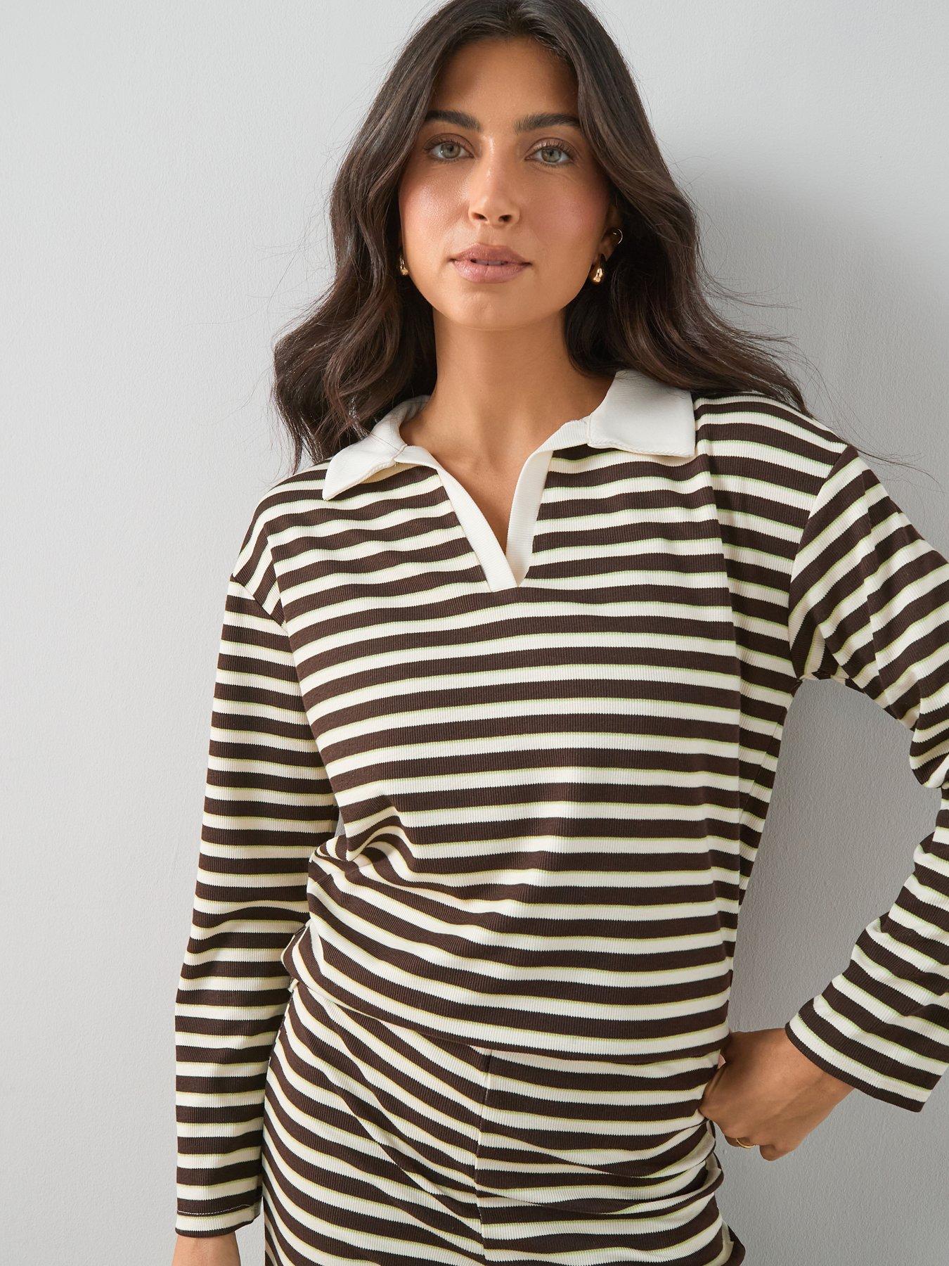 The Very Collection Stripe Rugby Top Co-Ord - Multi
