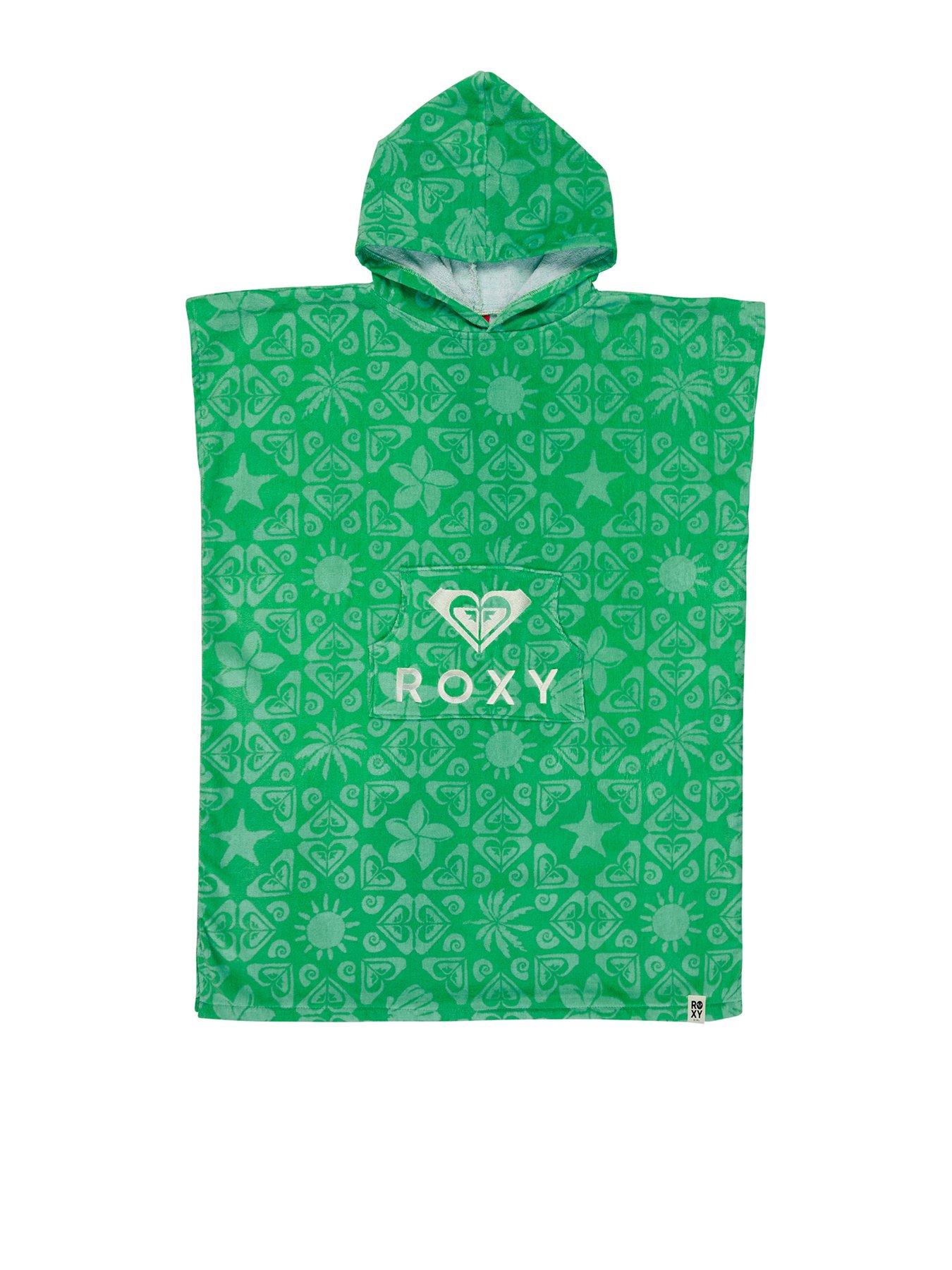 Roxy Girls Stay Magical Printed Towel Hooded Robe - Green