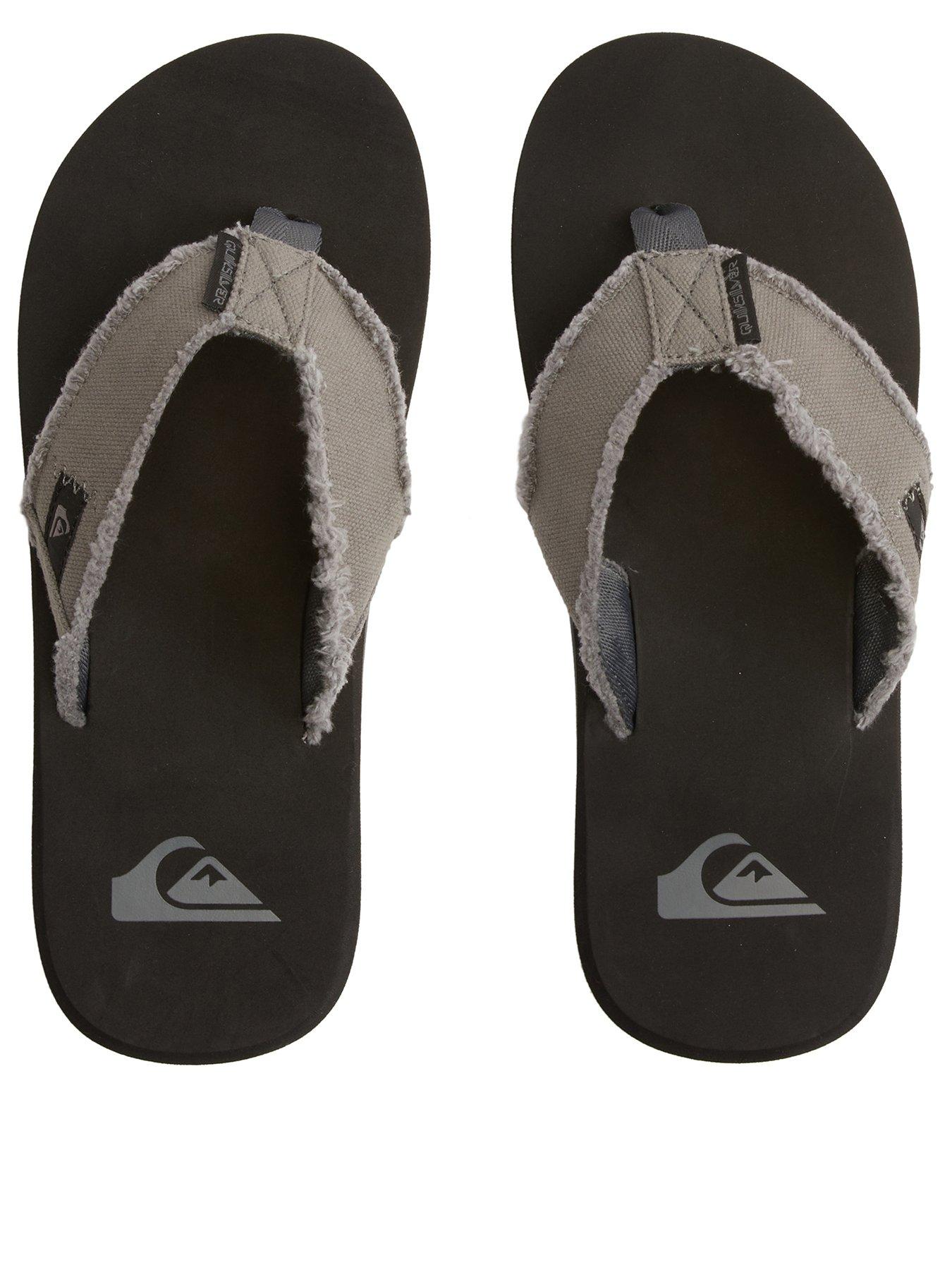 Image 3 of 5 of Quiksilver Mens Monkey Abyss Flip Flops - Grey
