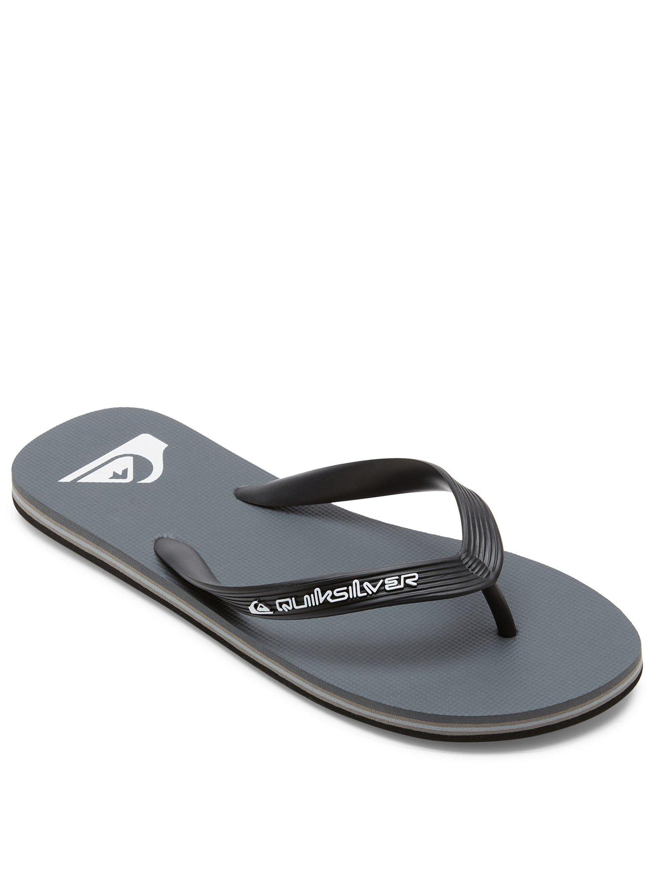 Image 2 of 5 of Quiksilver Mens Molokai Core Flip Flops - Grey