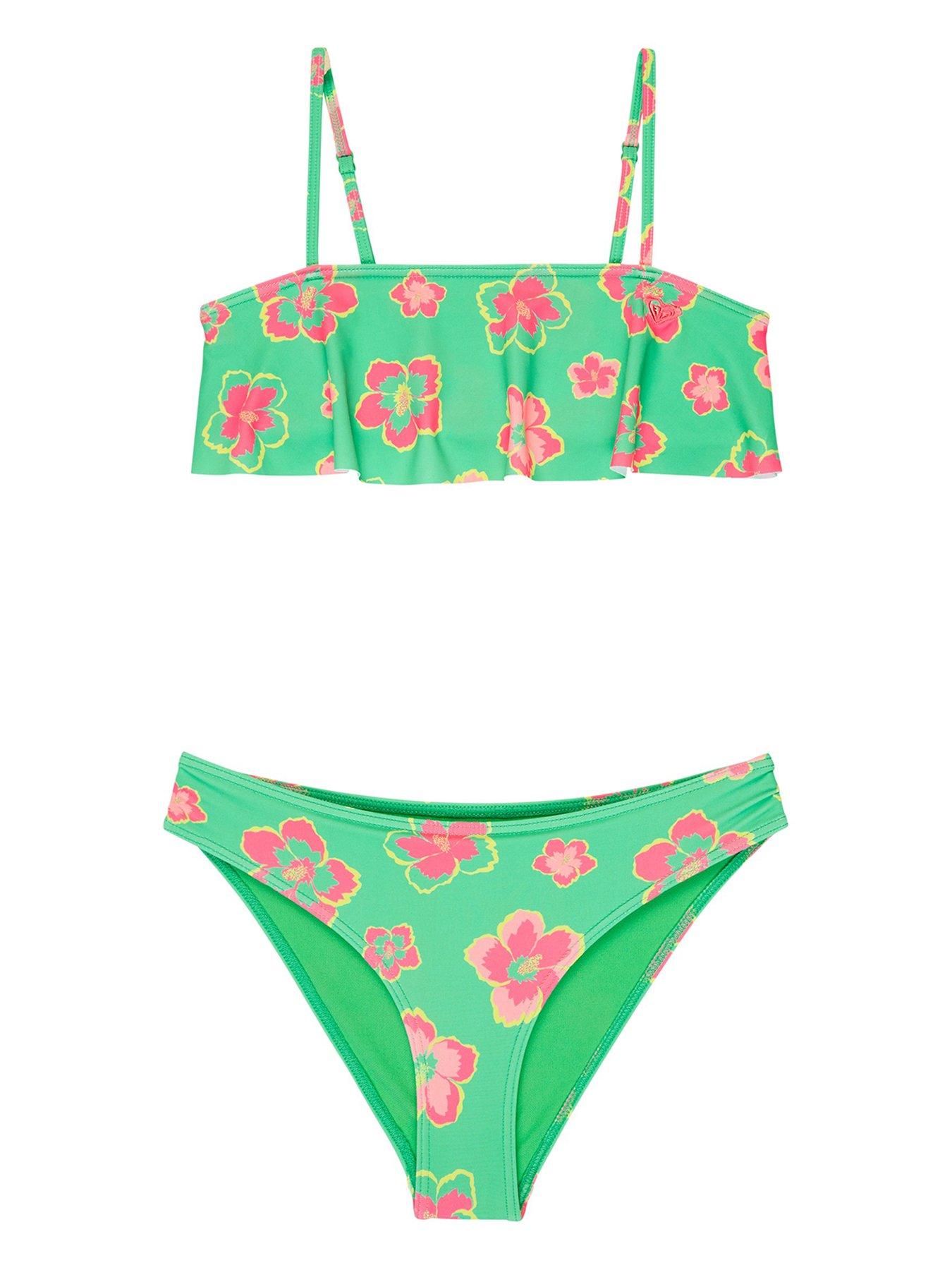 Roxy Girls Tropicool Flutter Bikini Set - Green