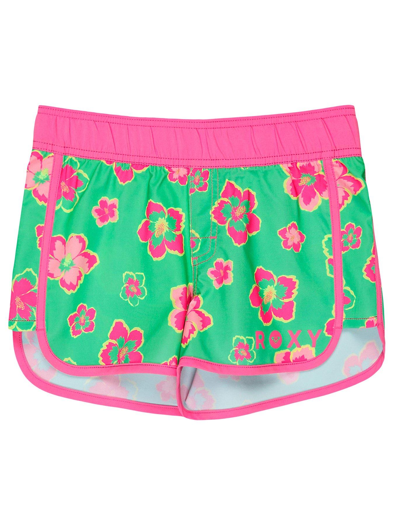 Roxy Girls Good Waves Only Beach Shorts - Green