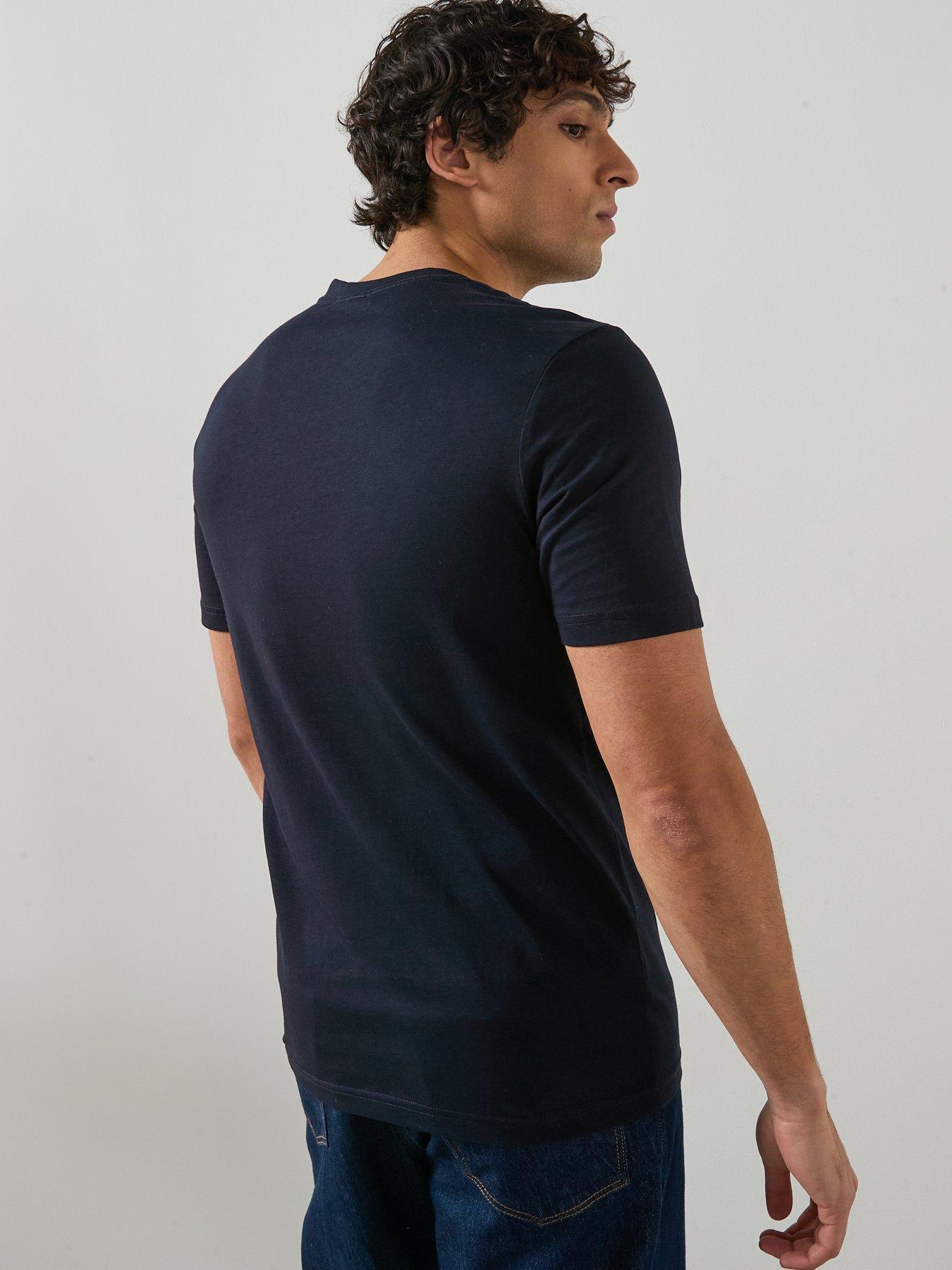  image of mango-cherlo-slim-fit-t-shirt-navy