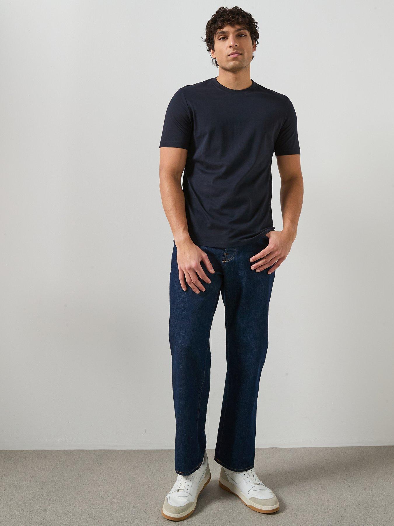  image of mango-cherlo-slim-fit-t-shirt-navy