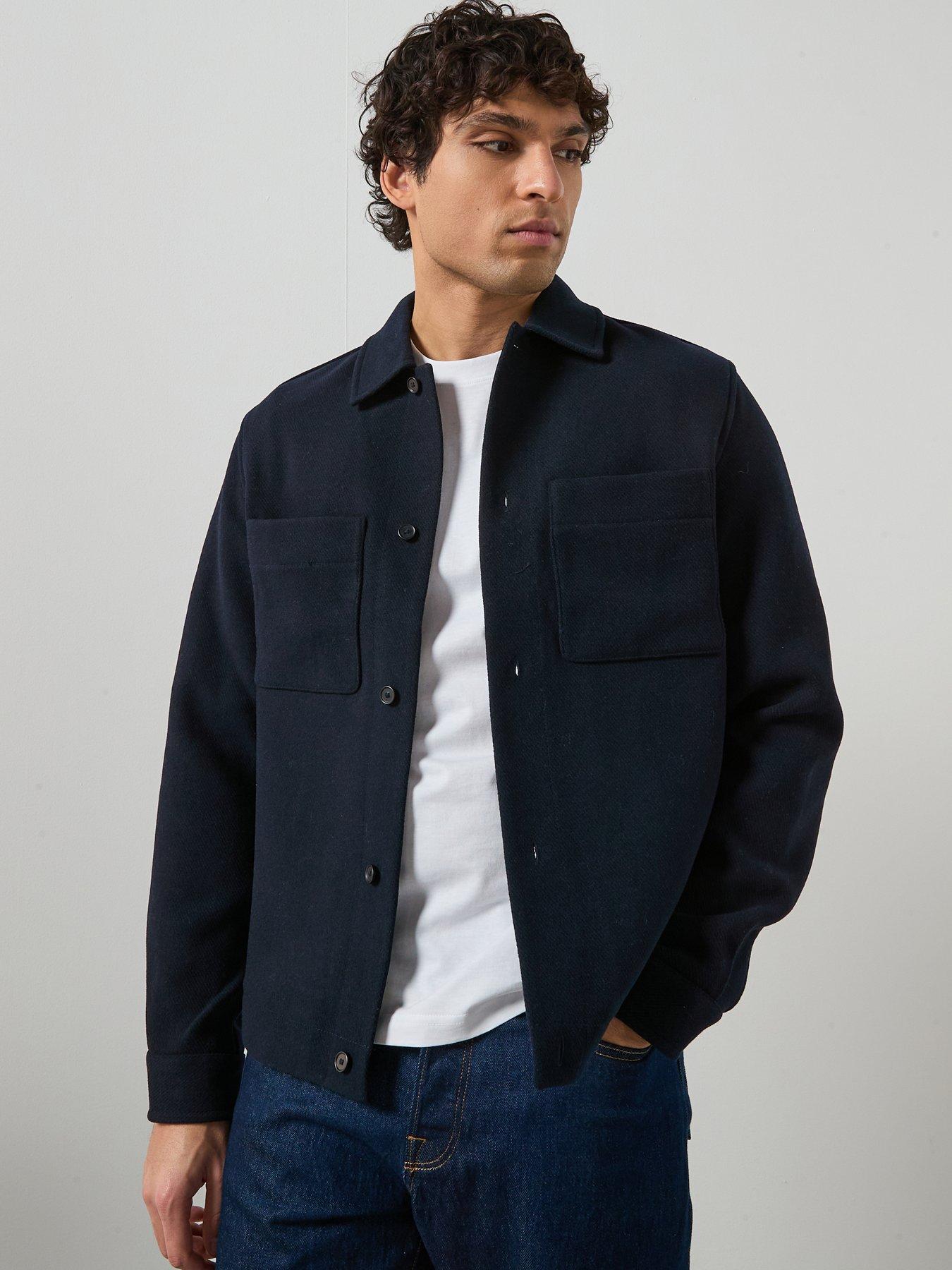 Mango Standfor Jacket With Pockets - Navy