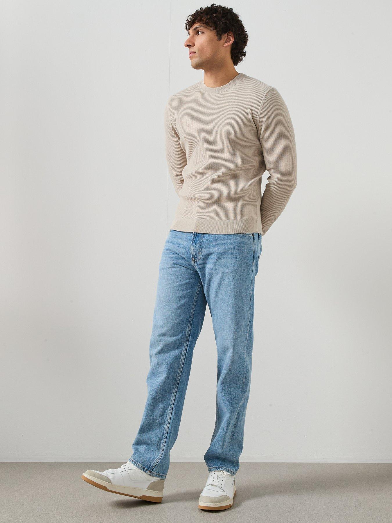  image of mango-moby-loose-fit-jeans-blue