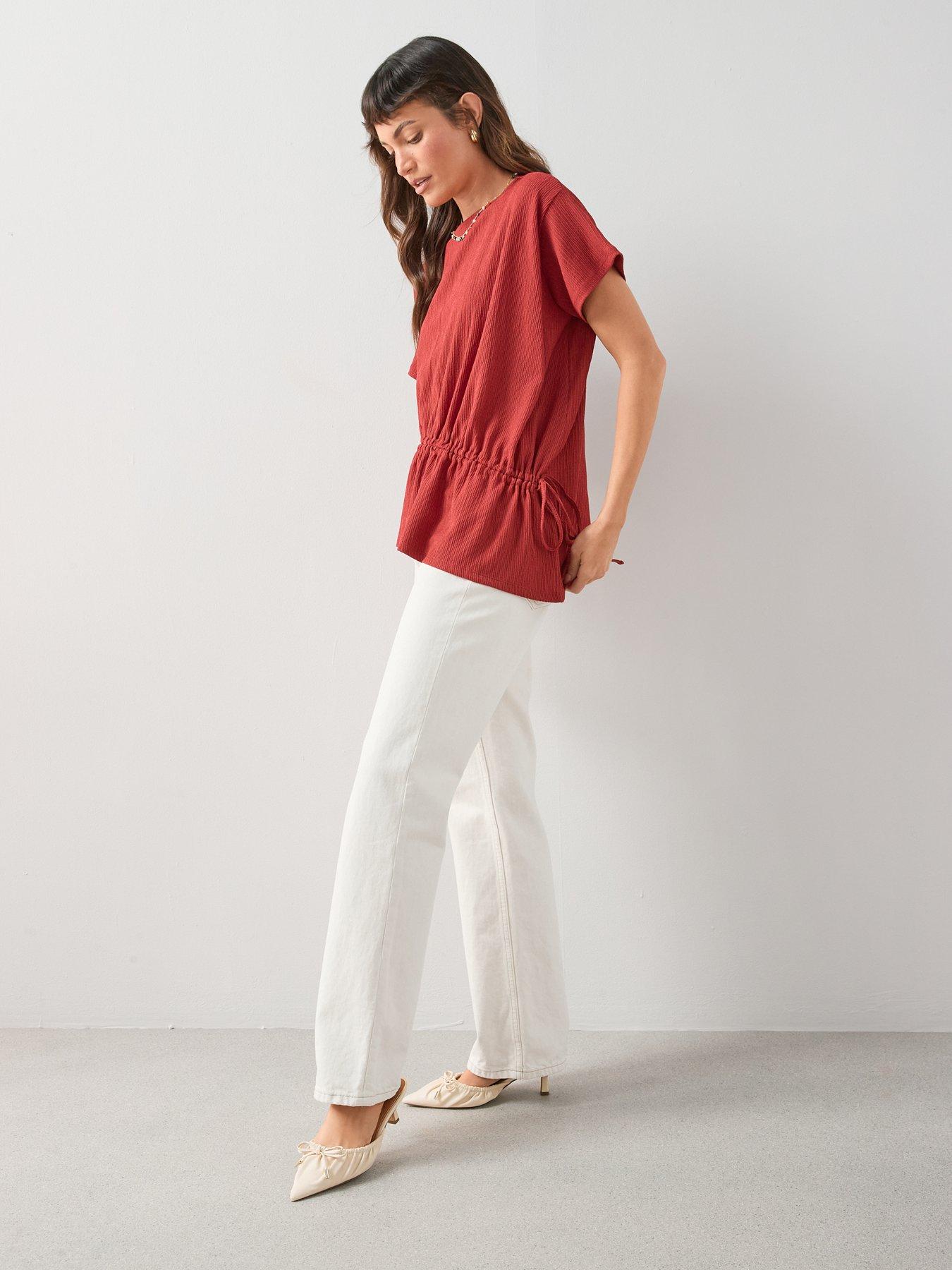  image of the-very-collection-tie-side-ruched-top