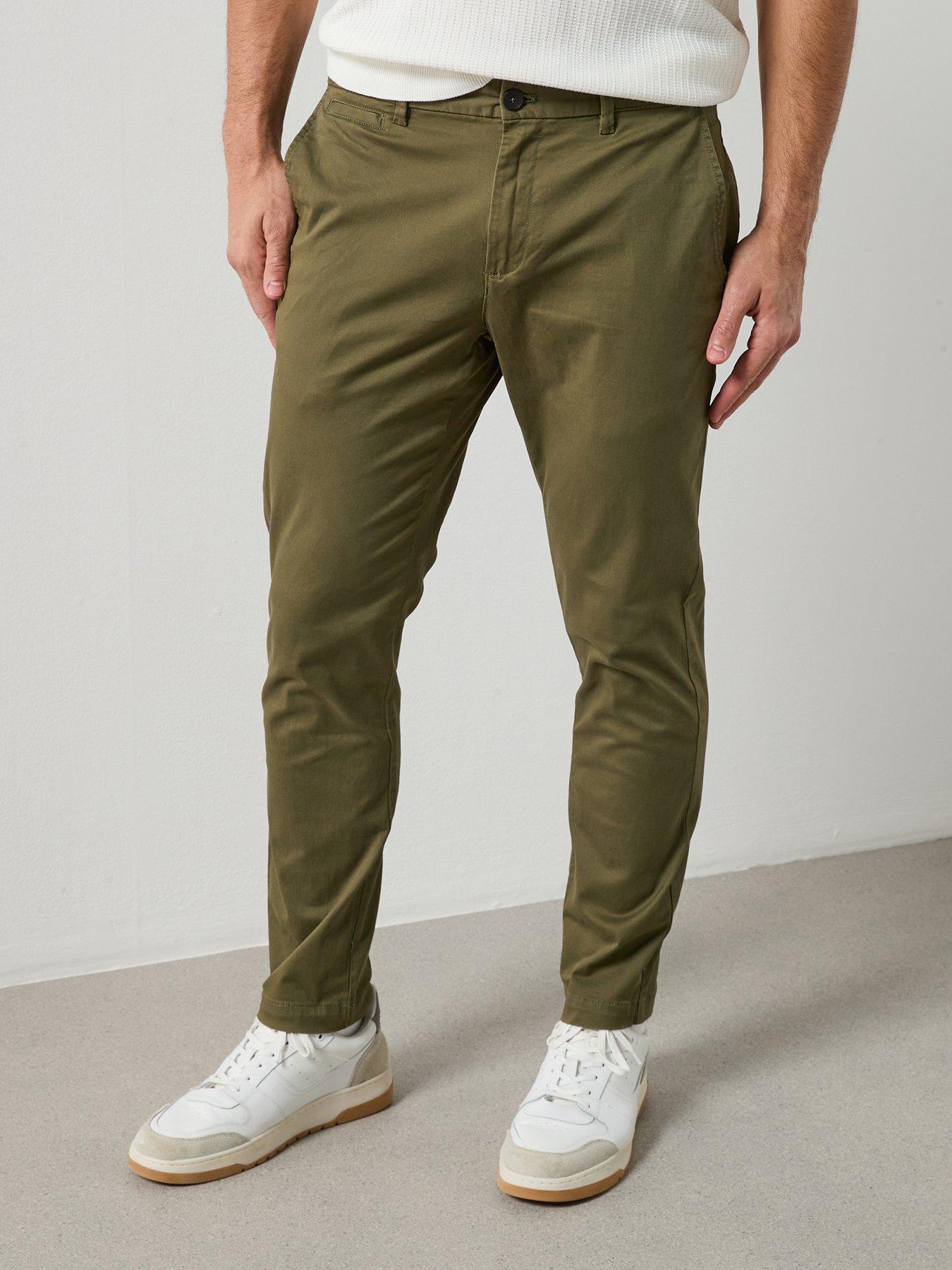 front image of mango-prato-trousers-khaki