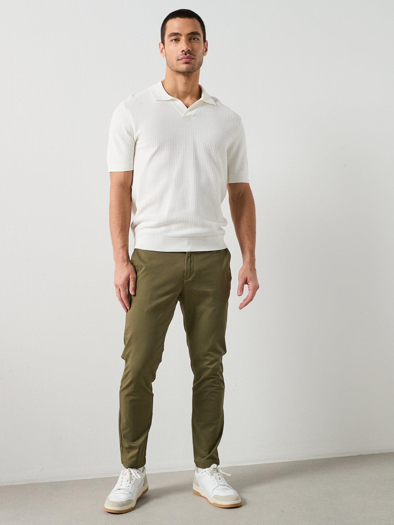  image of mango-prato-trousers-khaki