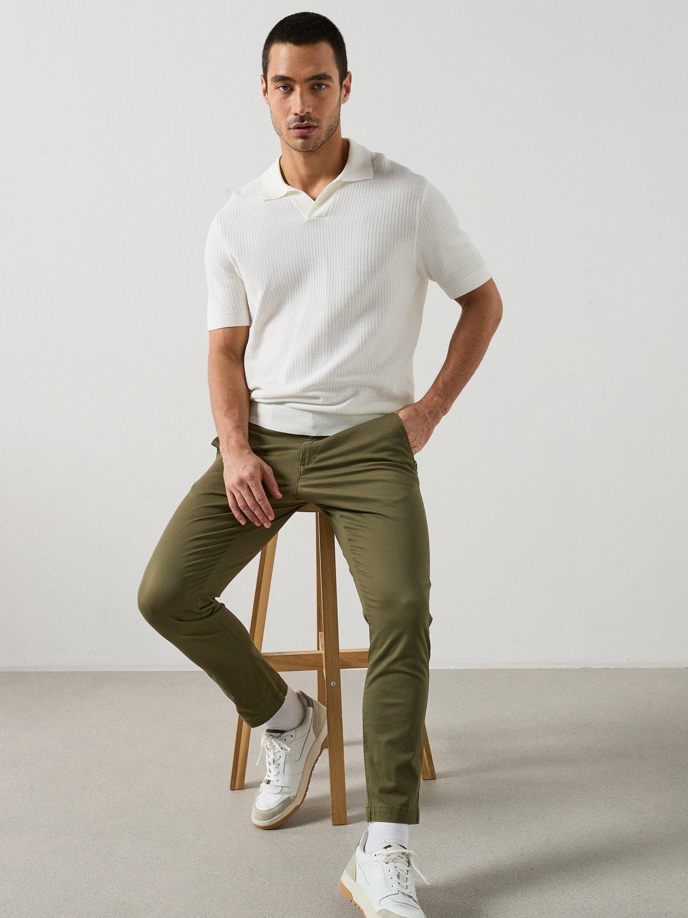  image of mango-prato-trousers-khaki