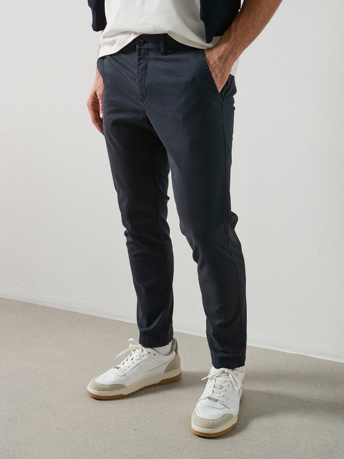 Mango Prato Trousers - Navy