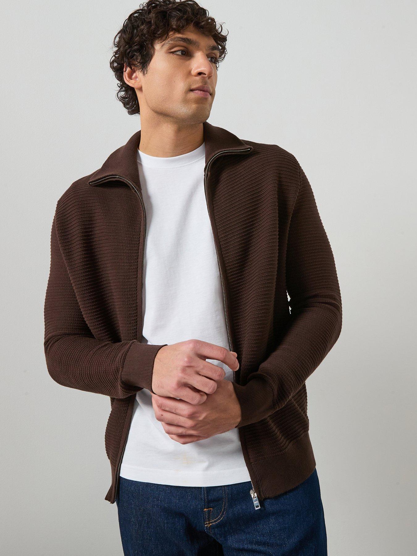 Mango Salasz Knitted Cardigan - Brown