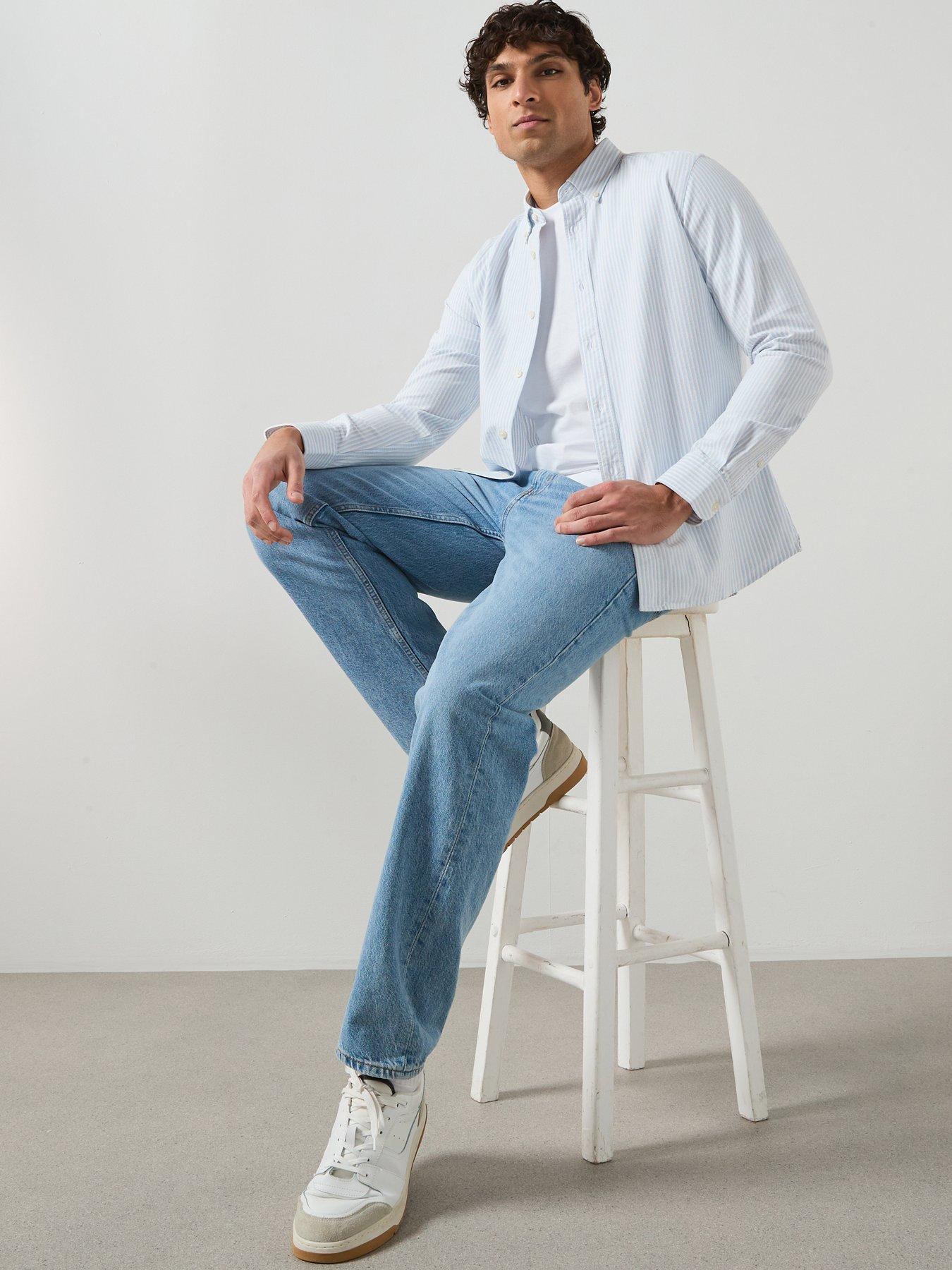 Image 4 of 6 of Mango Kodak Oxford Shirt - Blue