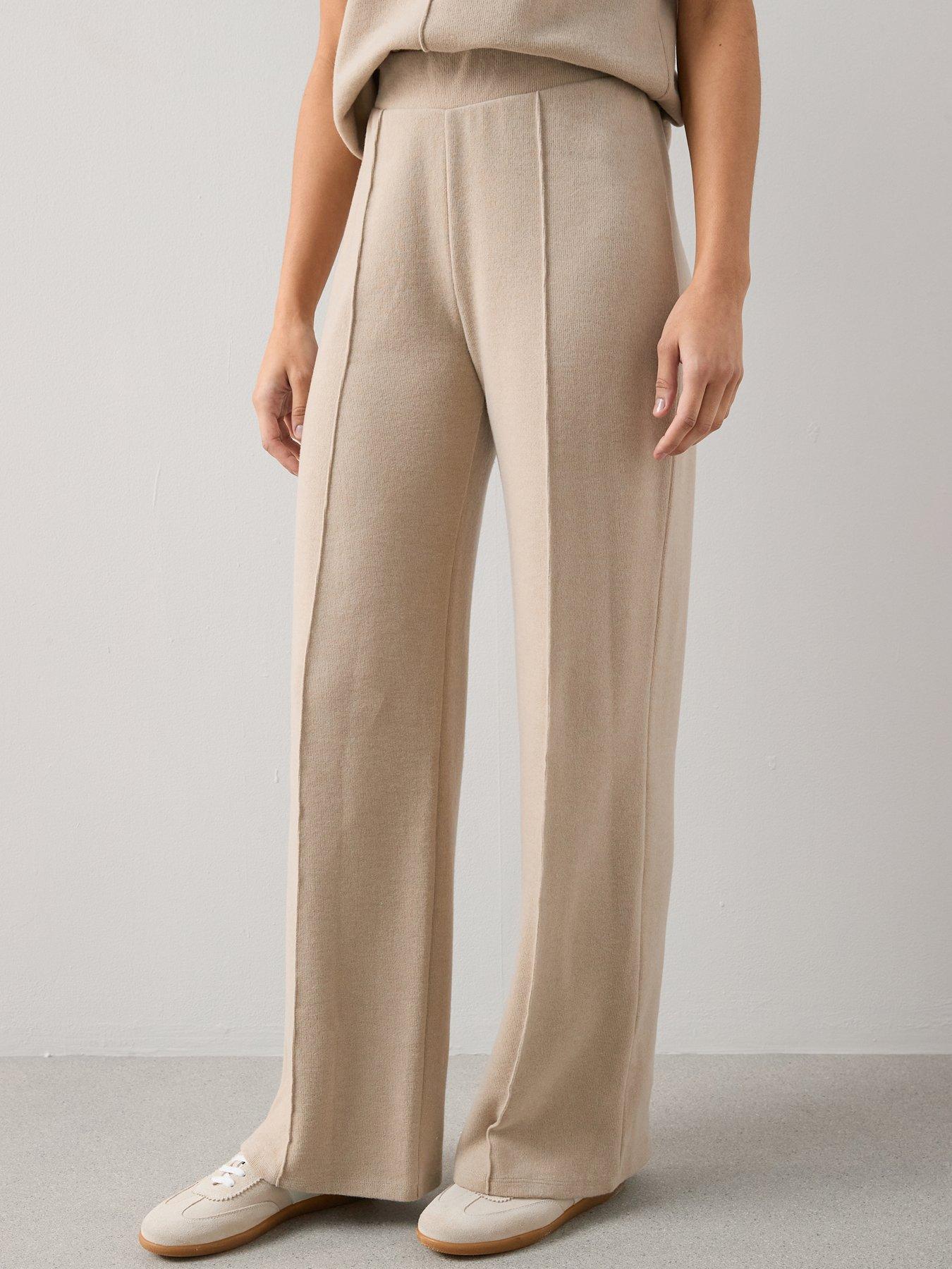 The Very Collection Soft Touch Rib Wide Leg Trouser Co-ord