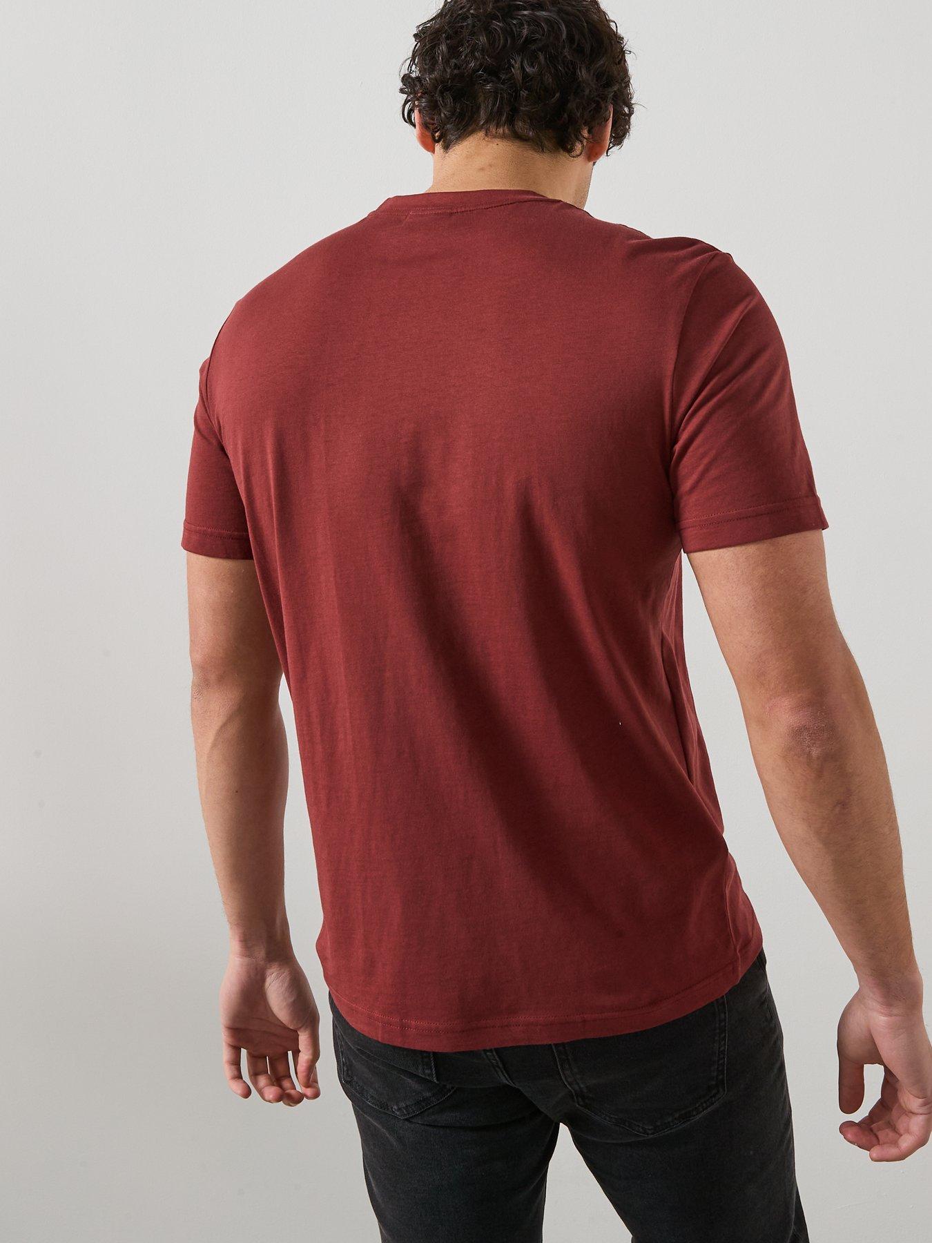  image of mango-cherlo-slim-fit-t-shirt-red