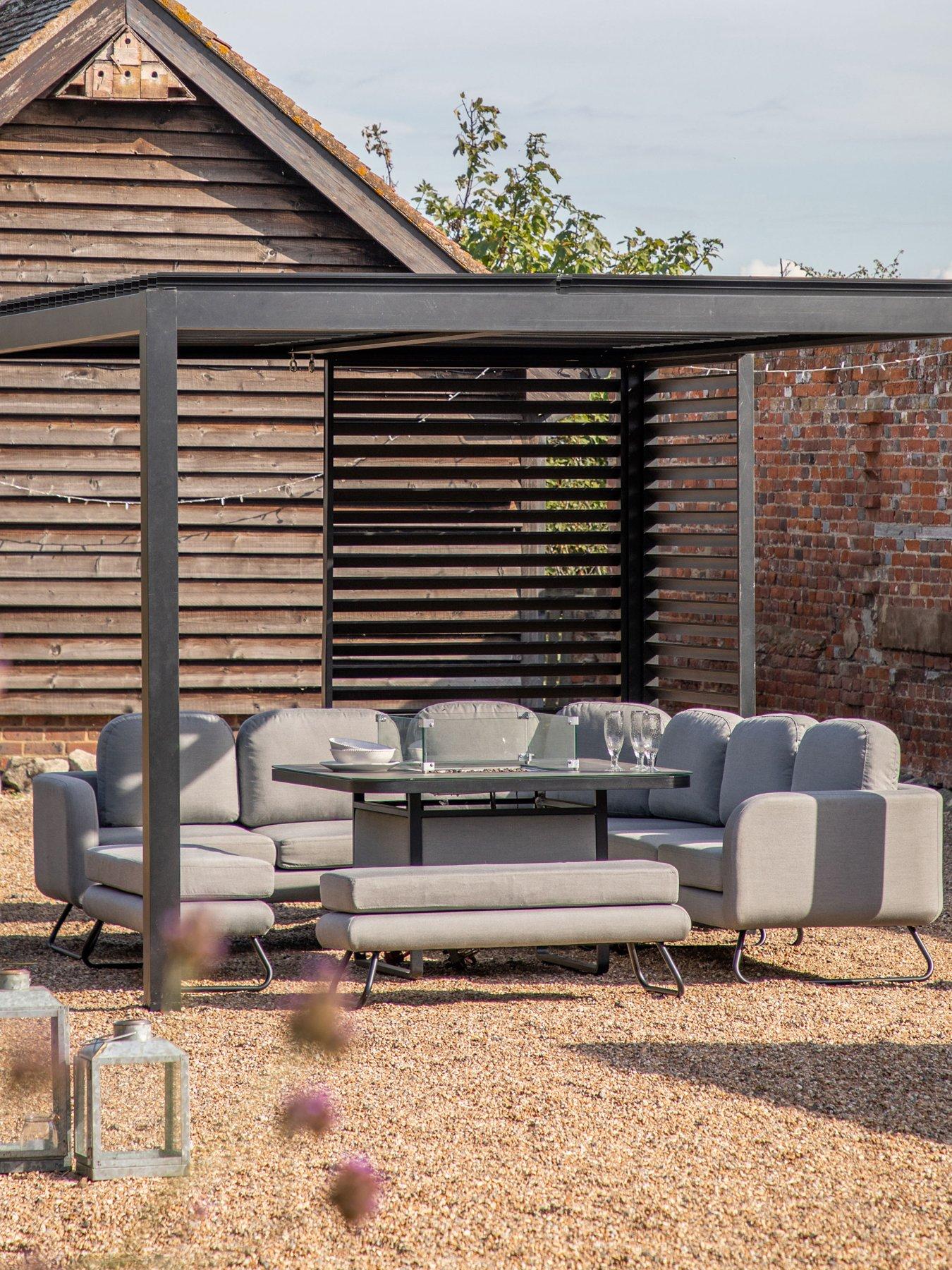 Gallery Direct Messina Pergola Swivel Louvre Screen 1230x2180mm