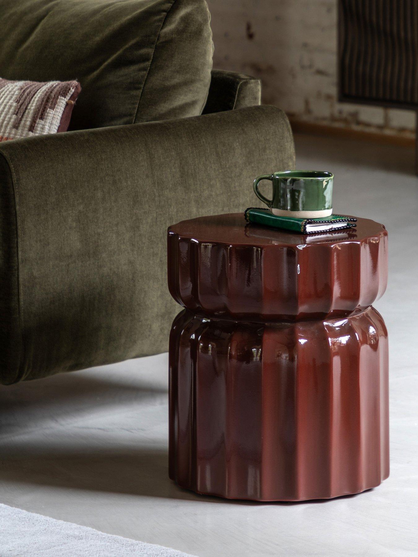 Gallery Cirella Side Table Rust 400x400x450mm