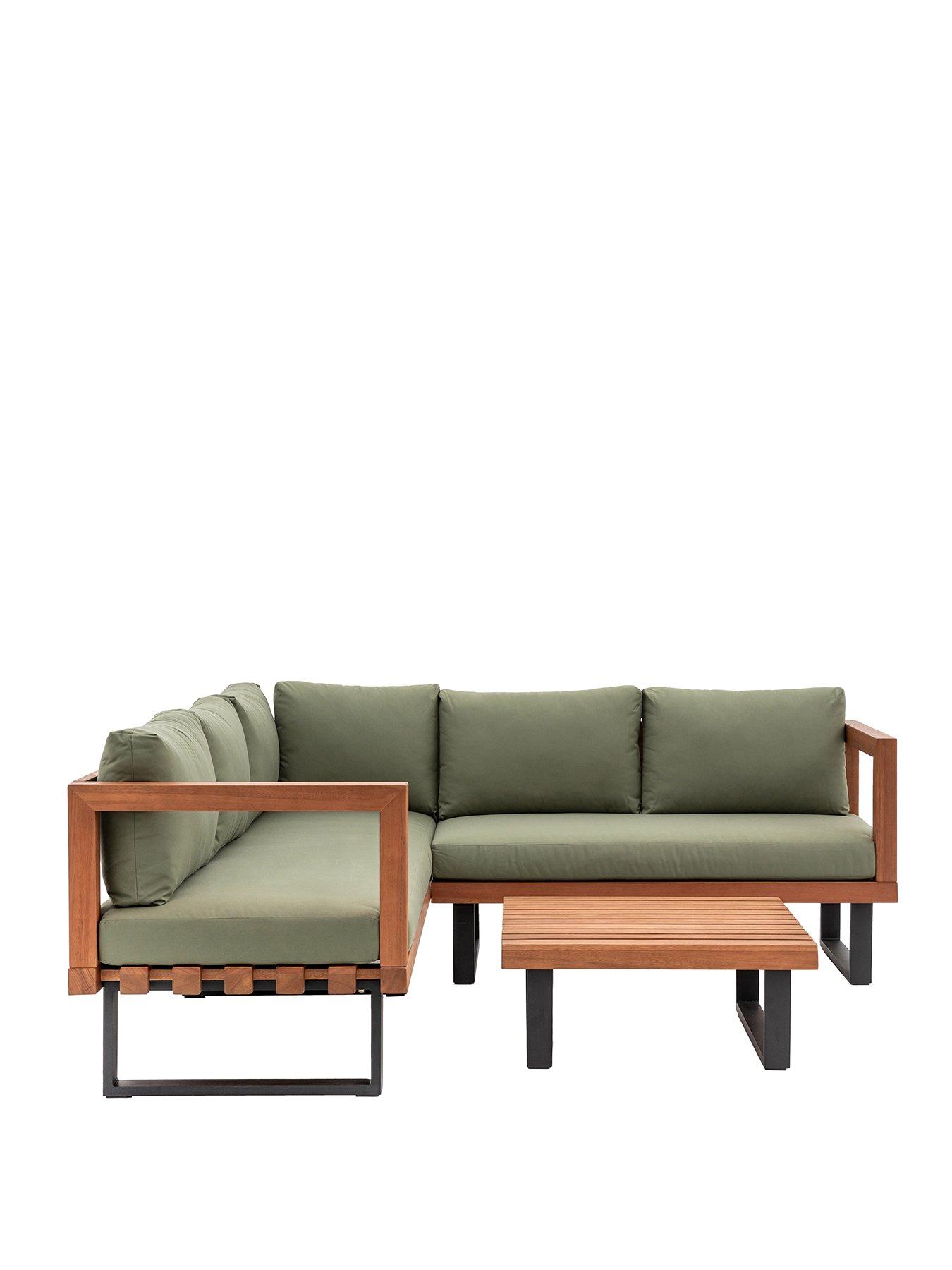  image of gallery-direct-oad-corner-sofa-set--green
