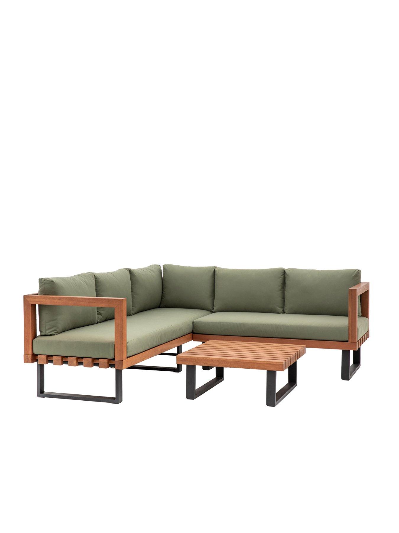  image of gallery-direct-oad-corner-sofa-set--green