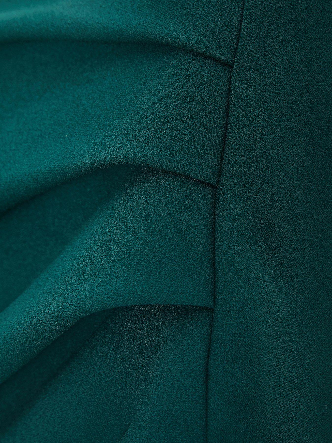 Image 6 of 6 of Quiz Bottle Green Drop Shoulder Midi Dress