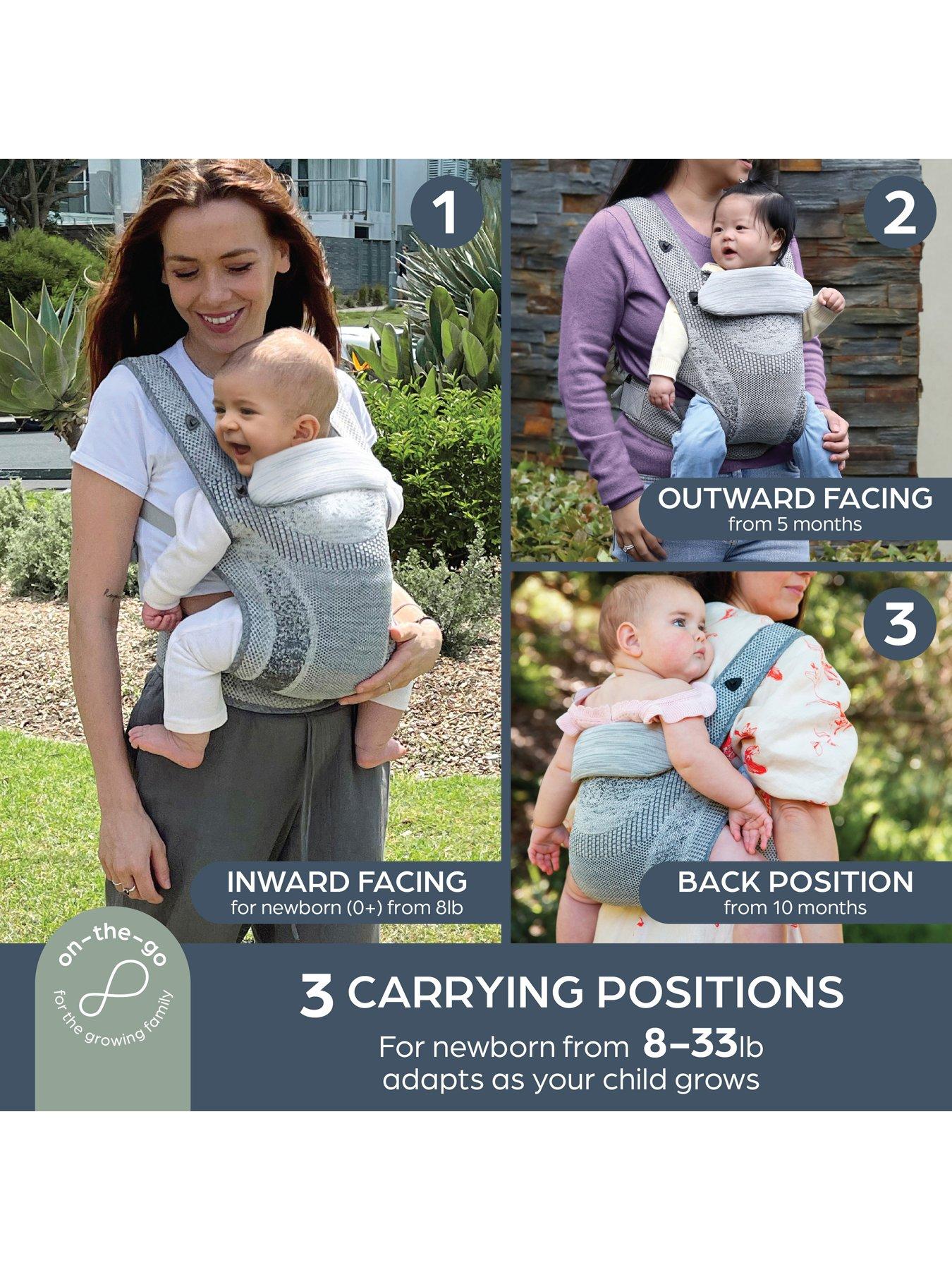 Image 1 of 8 of Dreambaby Inspire 3 Positions Fabric Knit Baby Carrier - Grey