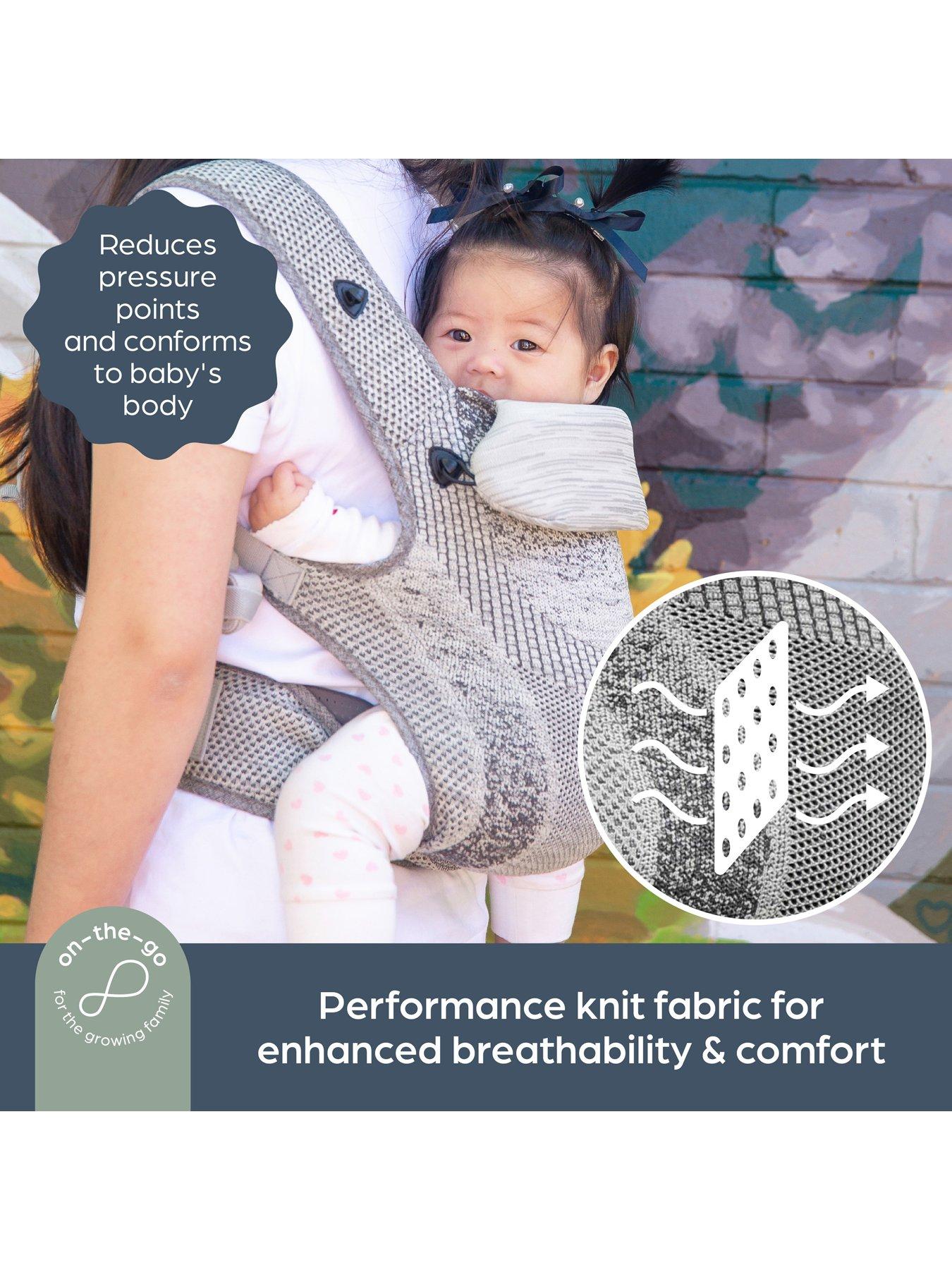 Image 3 of 8 of Dreambaby Inspire 3 Positions Fabric Knit Baby Carrier - Grey
