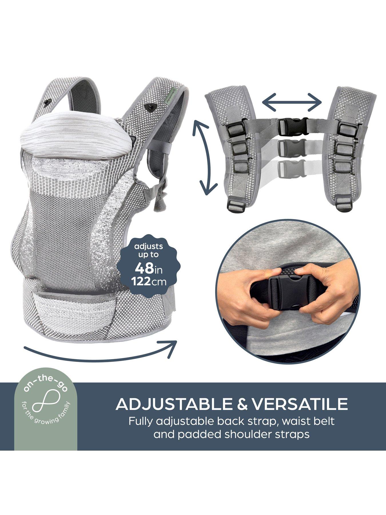 Image 7 of 8 of Dreambaby Inspire 3 Positions Fabric Knit Baby Carrier - Grey