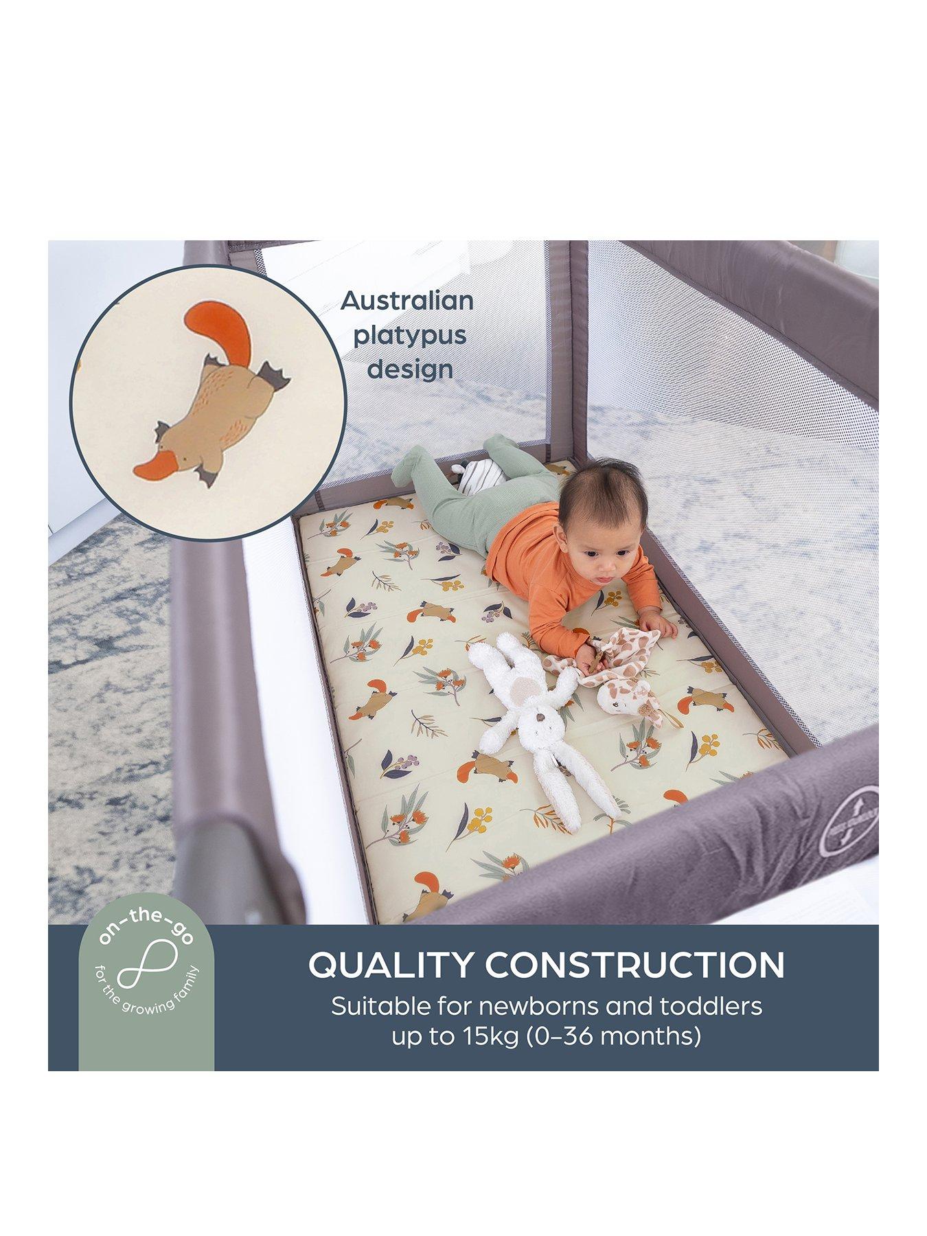 stillFront image of dream-baby-quest-travel-cot-platypus-120x60cm