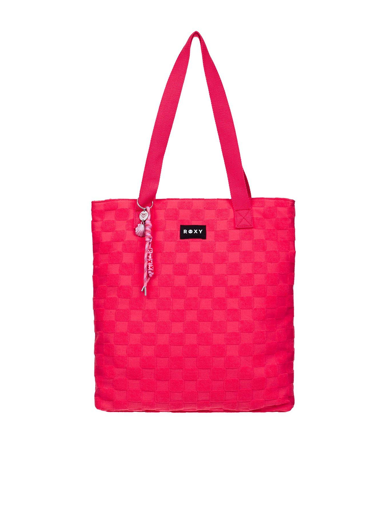 Roxy Womens Silver Spring Beach Tote Bag - Pink