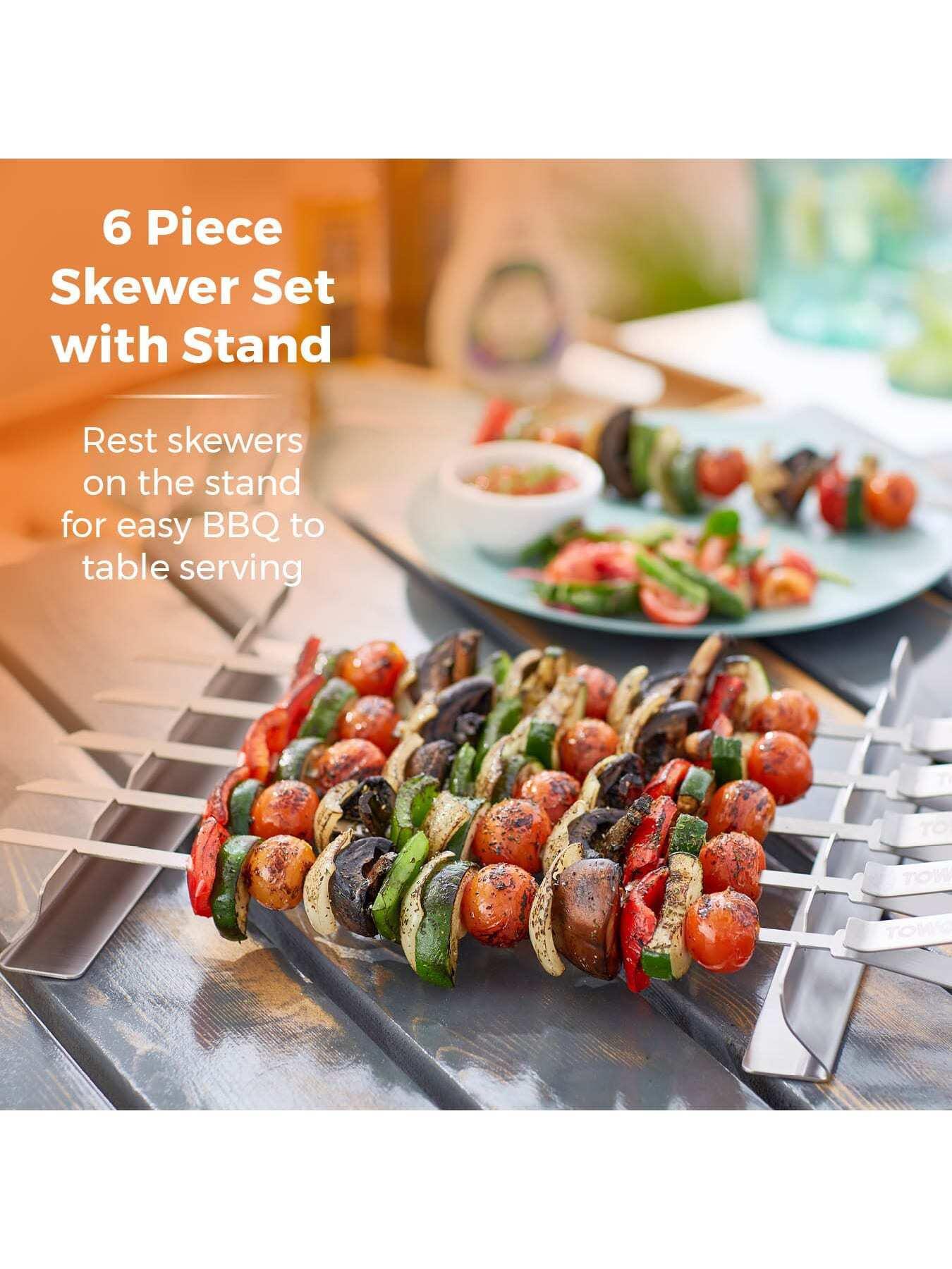 Image 2 of 6 of Tower 6pc Skewer Set with Stand