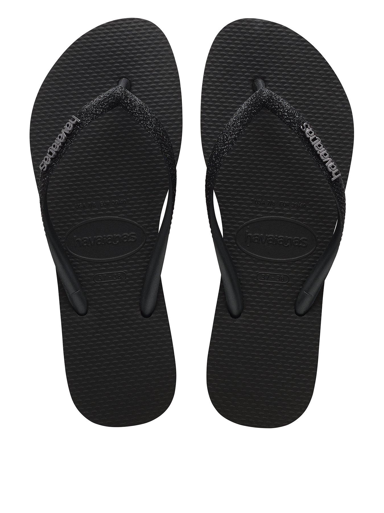 Havaianas Slim Glitter Ii Flip Flop - Black/Black