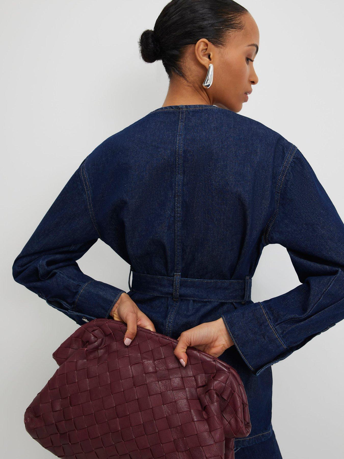 Image 2 of 6 of River Island Grace Belted Denim Jacket - Blue