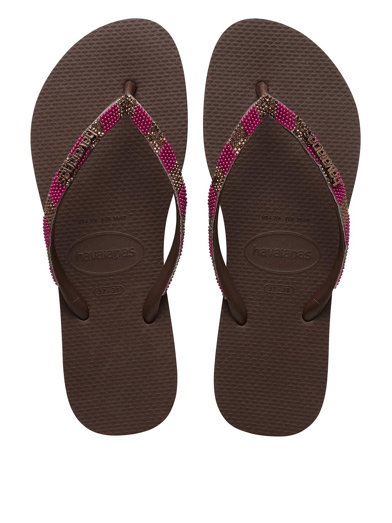 Havaianas Slim Glow Flip Flop - Dark Brown