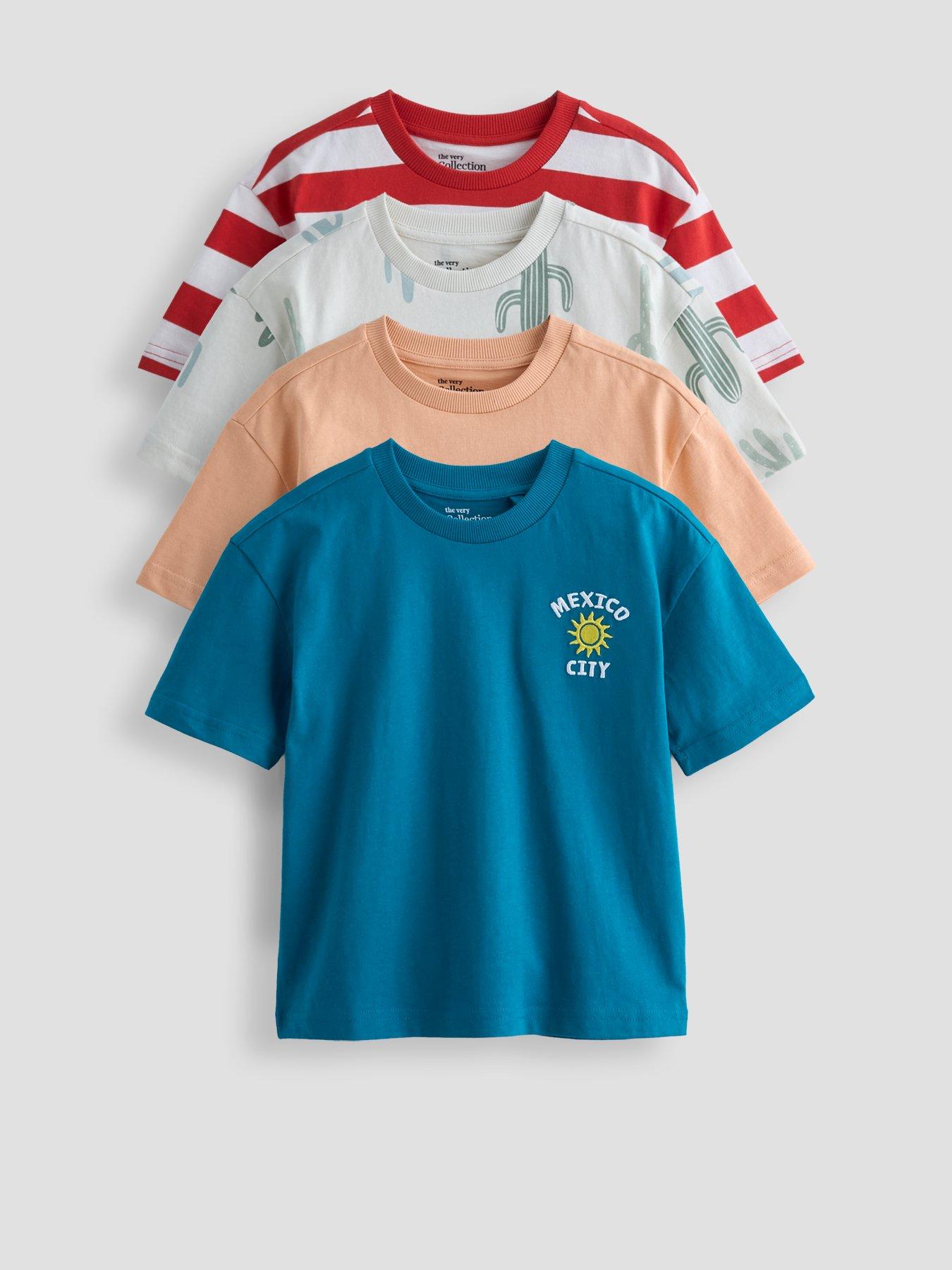 The Very Collection Boys 4 Pack T-shirts - Multi