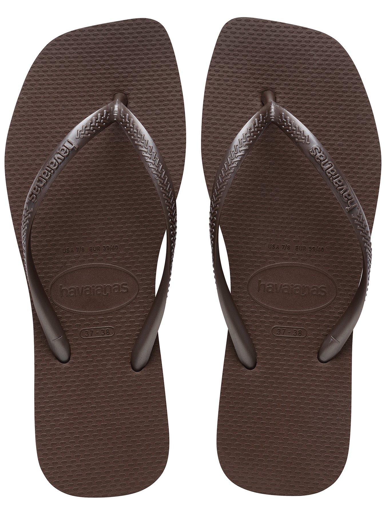 Image 4 of 5 of Havaianas Slim Square Flip Flop - Dark Brown